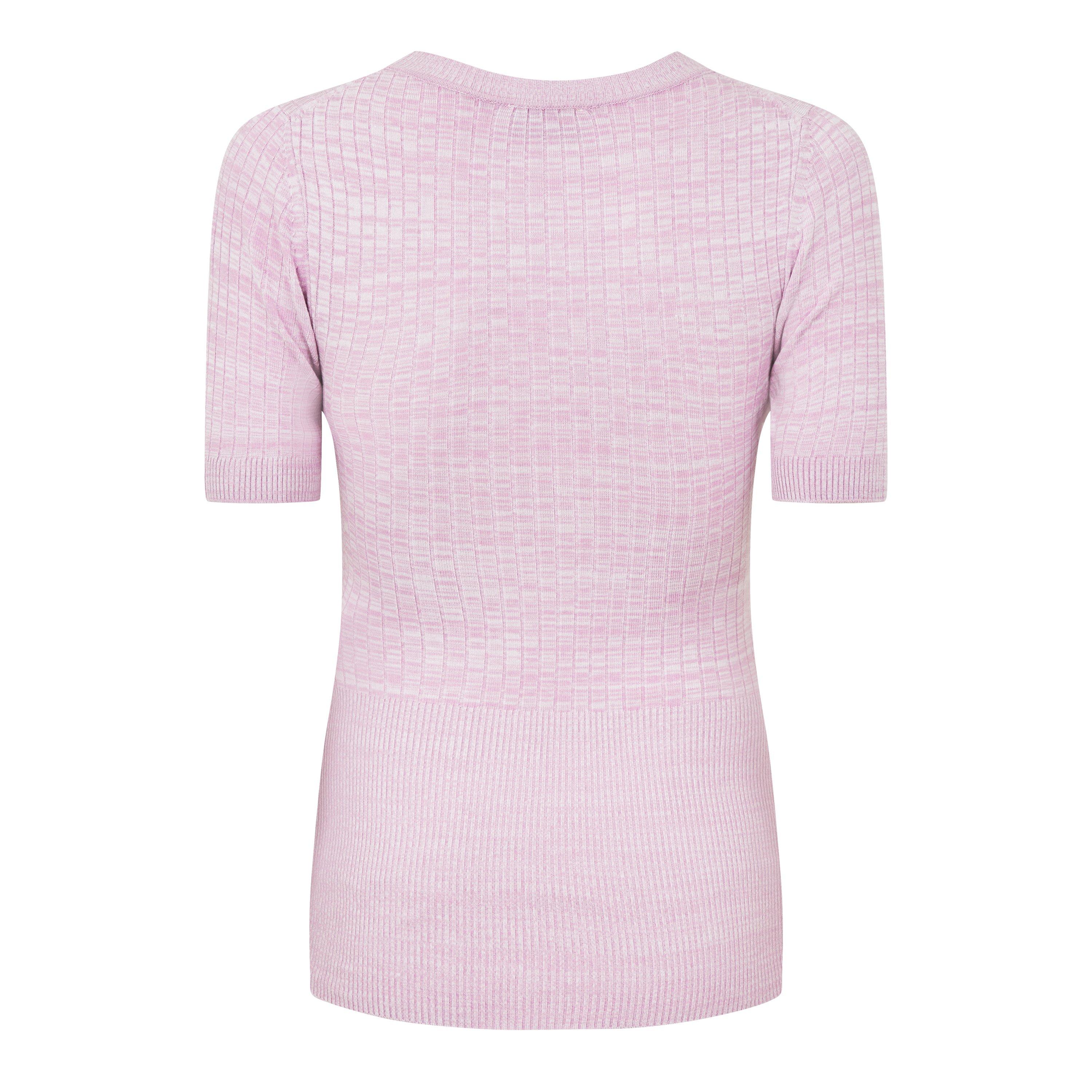 Pale Rose 005 - Marella - Women's Short-Sleeve Knitted Top - 7