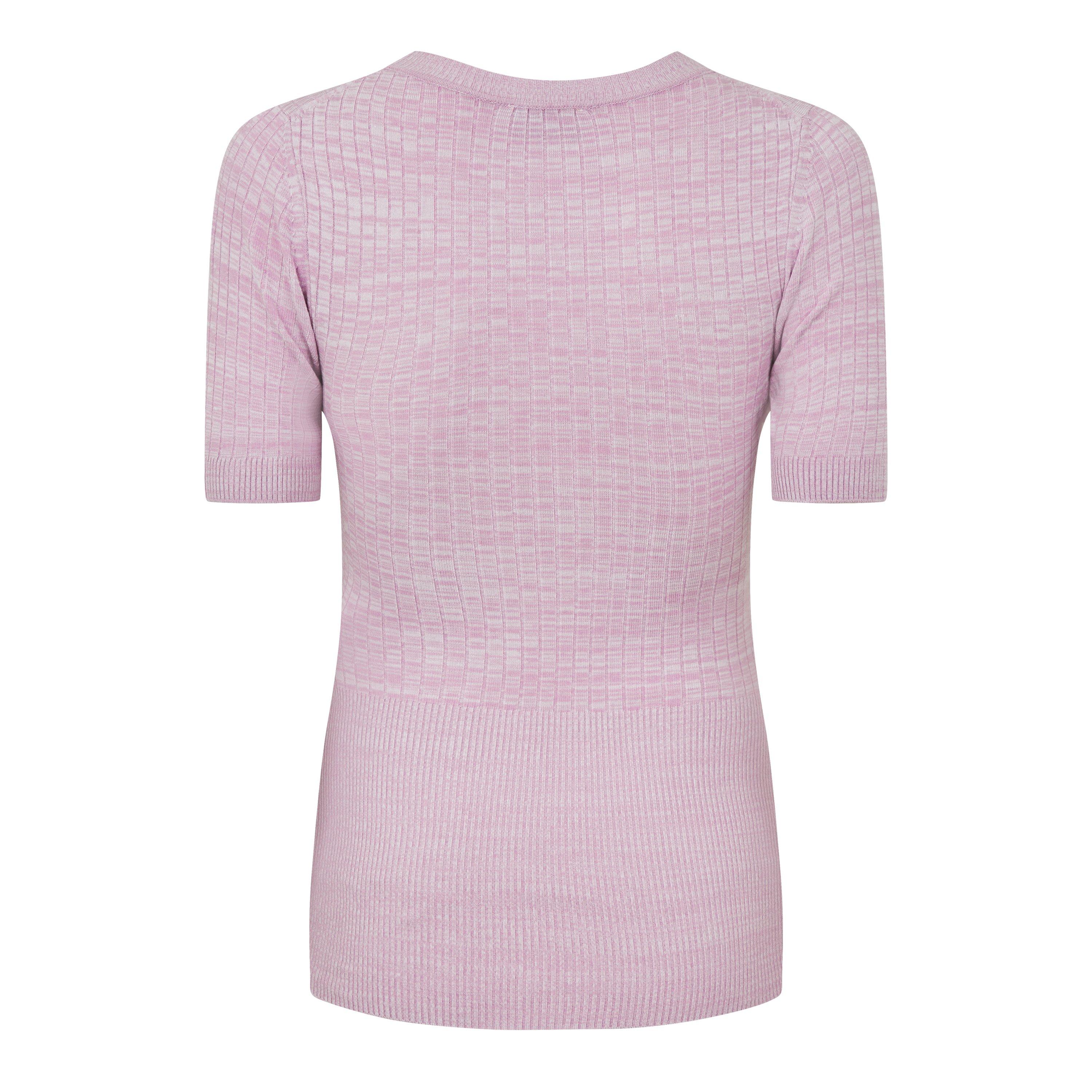 Pale Rose 005 - Marella - Women's Short-Sleeve Knitted Top - 5