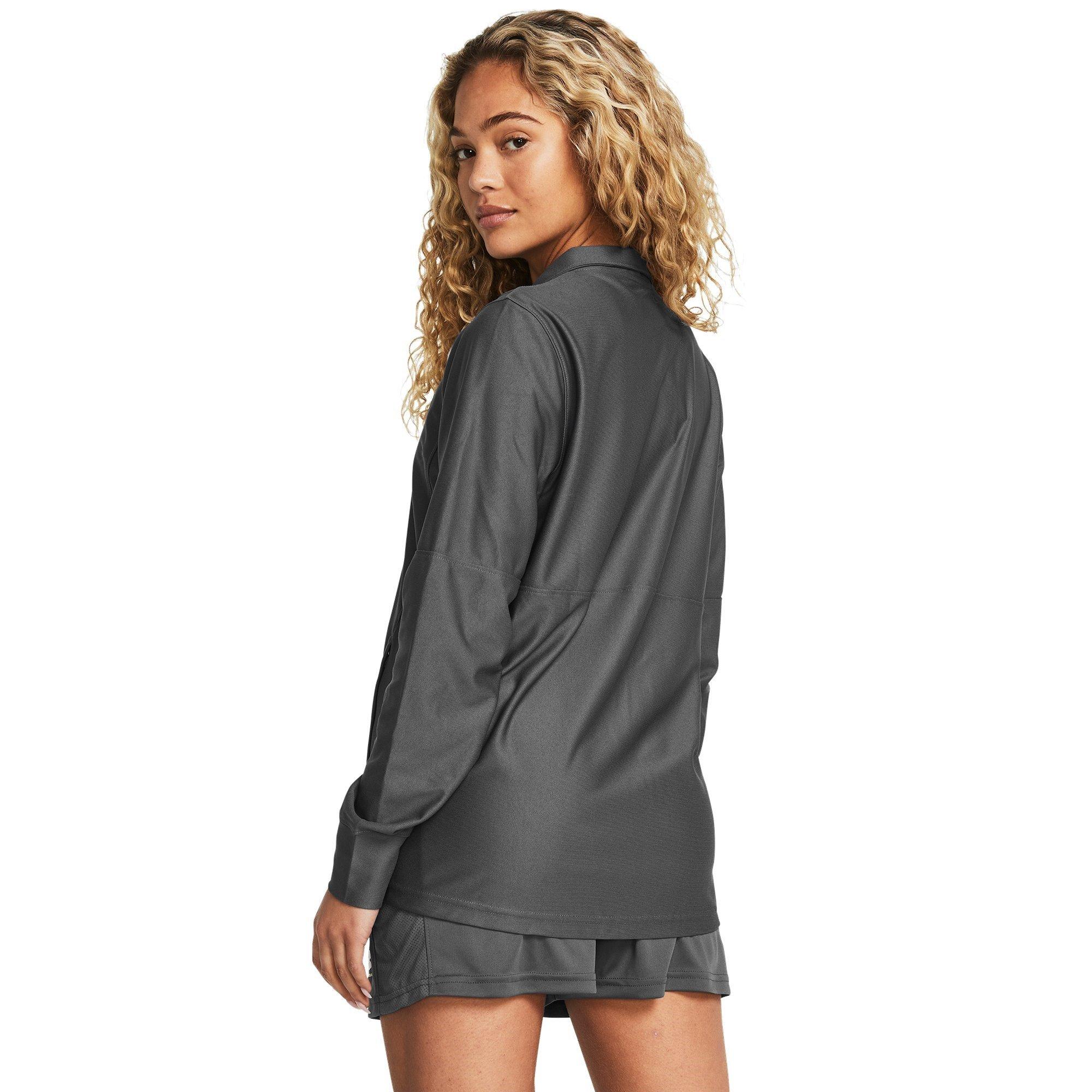 Castlerock/Wht - Under Armour - Challenger Long Sleeve Slim Fit Performance Training Jacket - 3