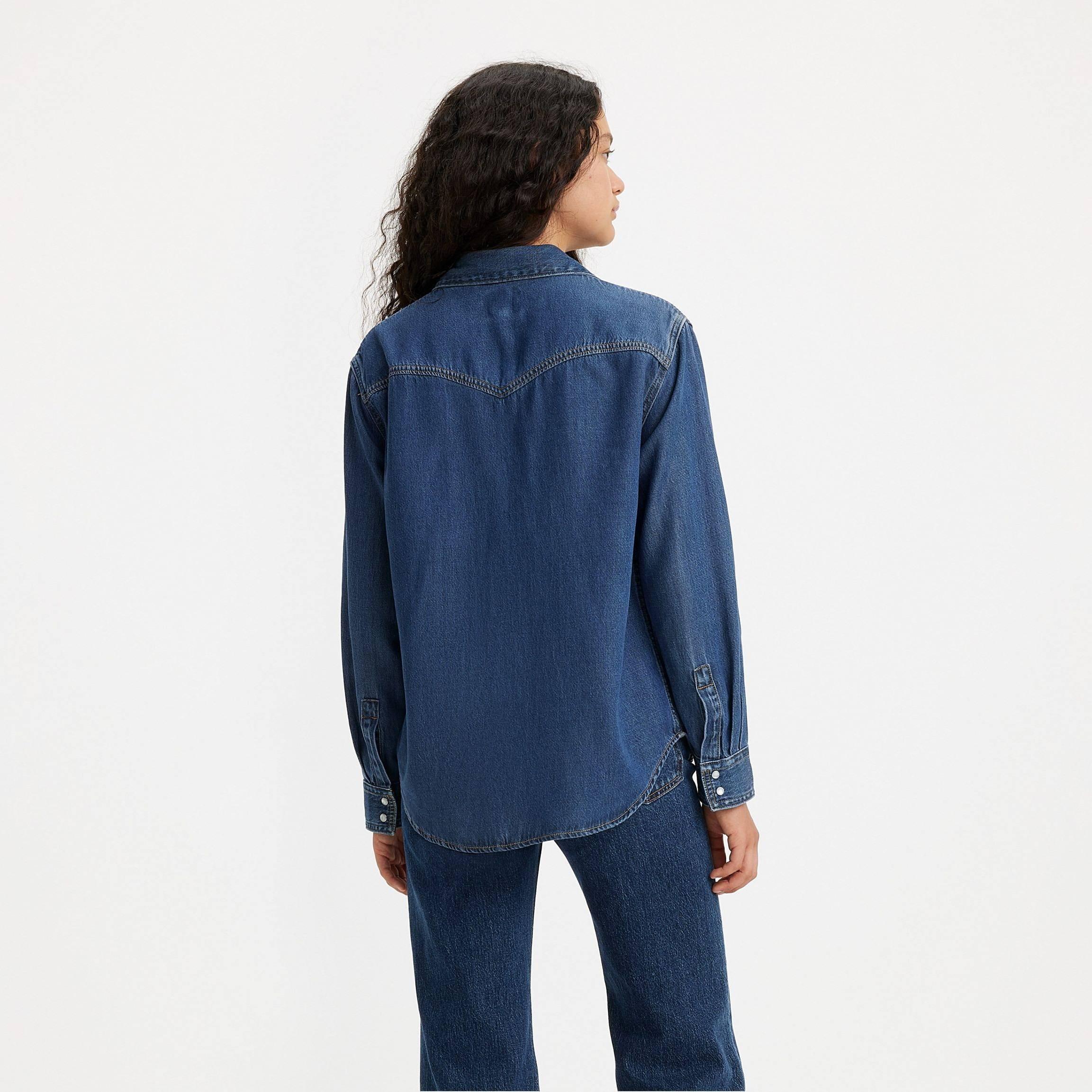 Air Space 5 - Levis - Women's Teodora Western Long-Sleeve Denim Shirt - 4