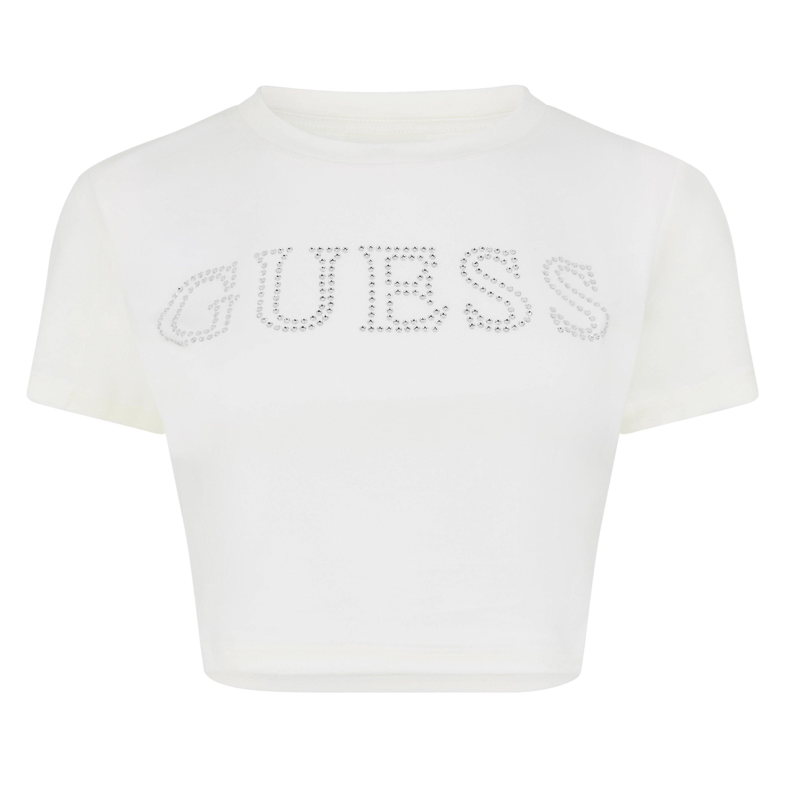 Branco CRM G012 - Guess - Women's Couture Crop Top - 5