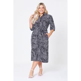 Be You Studio Maxi Shirt Dress Geo Print