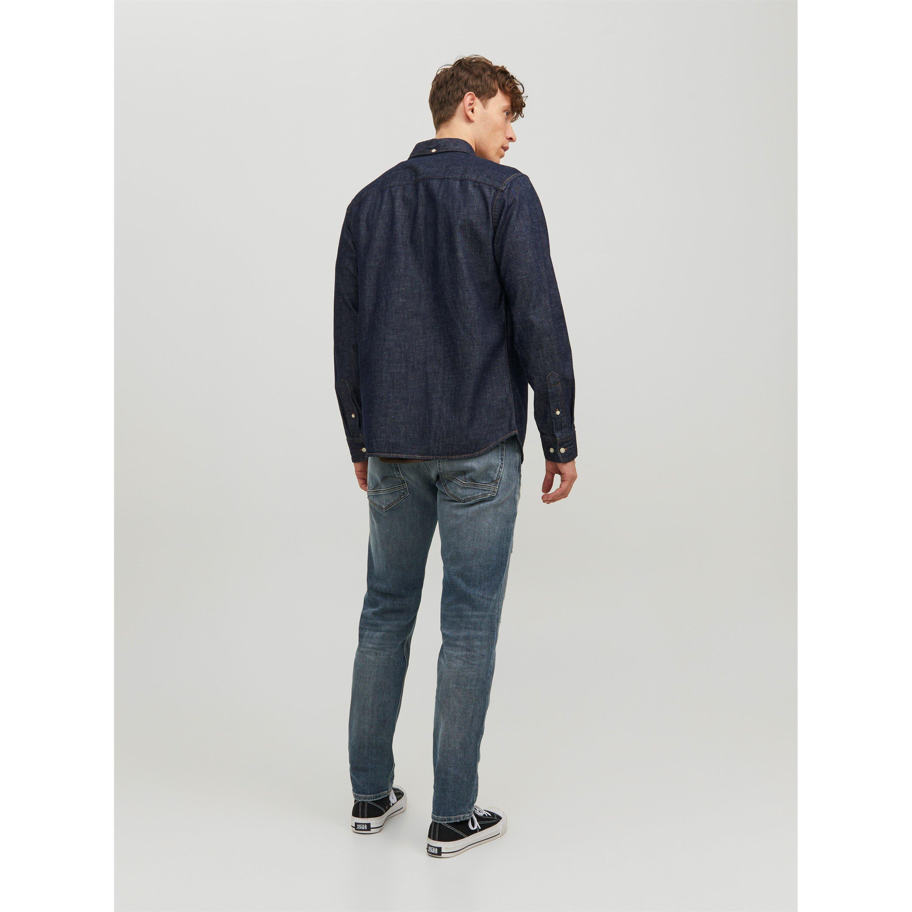 Blauwe Denim - Jack and Jones - Mikewood Ripped Straight Leg Jeans - 3