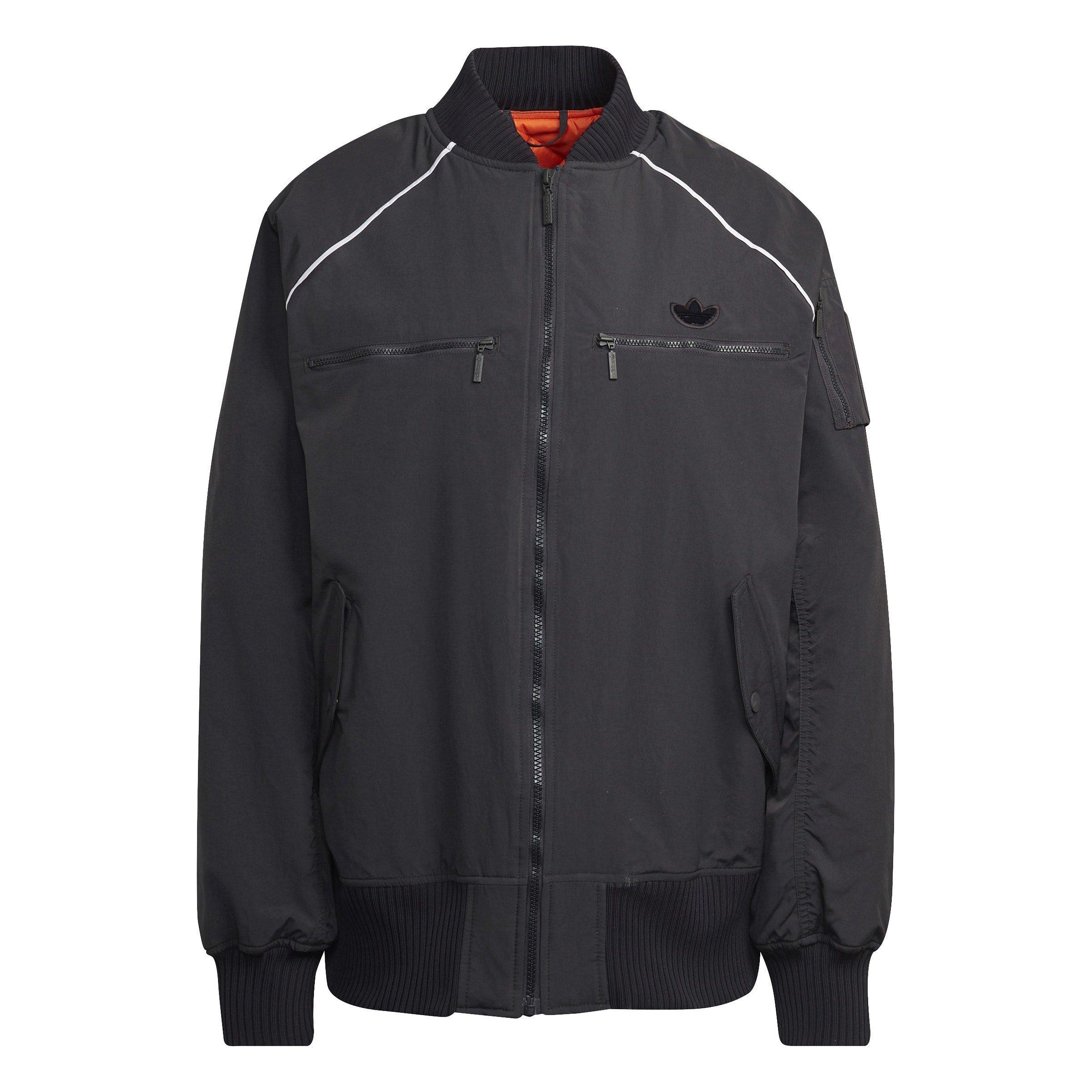 Grey - adidas Originals - Women's Adidas Zip Long Sleeve 5 Pockets Bomber Jacket - 1