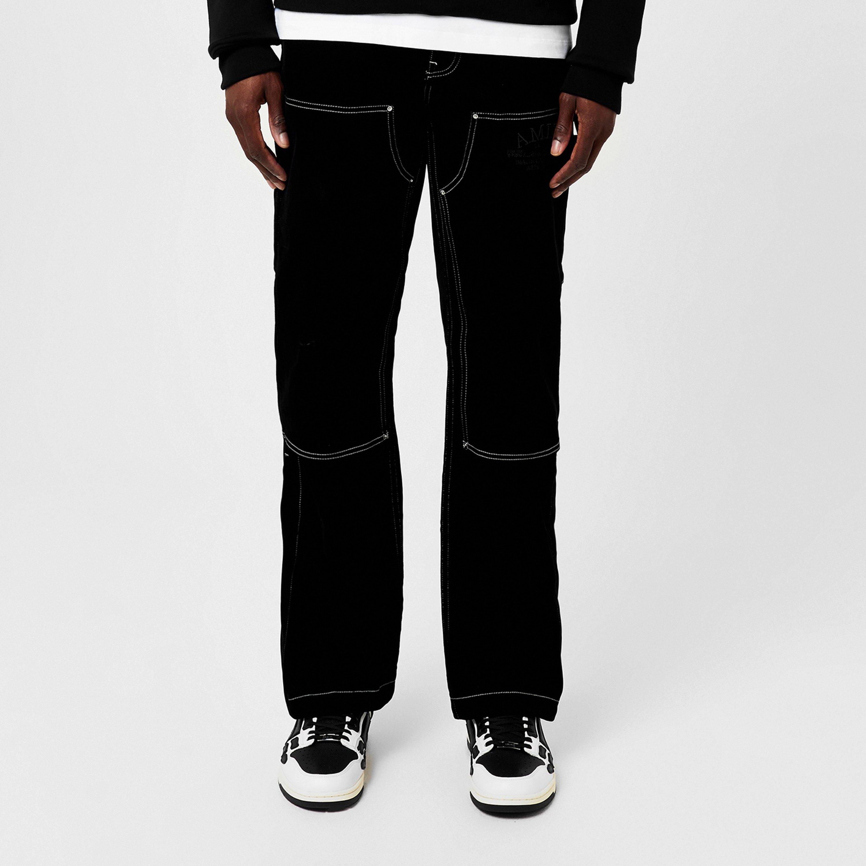 Black - Amiri - Flocked Carpenter Jeans - 3