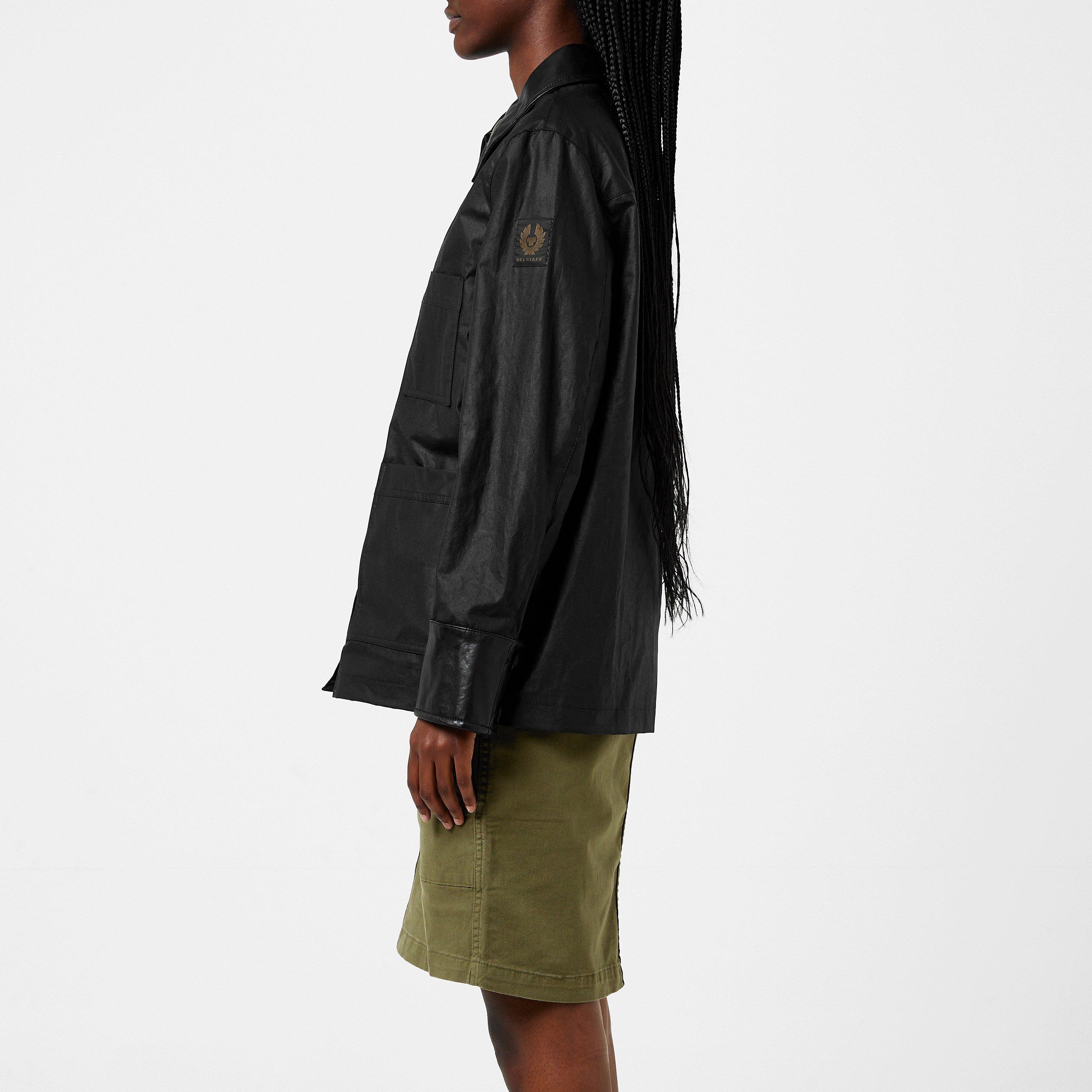 Black - Belstaff - Women's Tent Waxed Cotton Long Sleeve Mid-Length Wax Jacket - 2