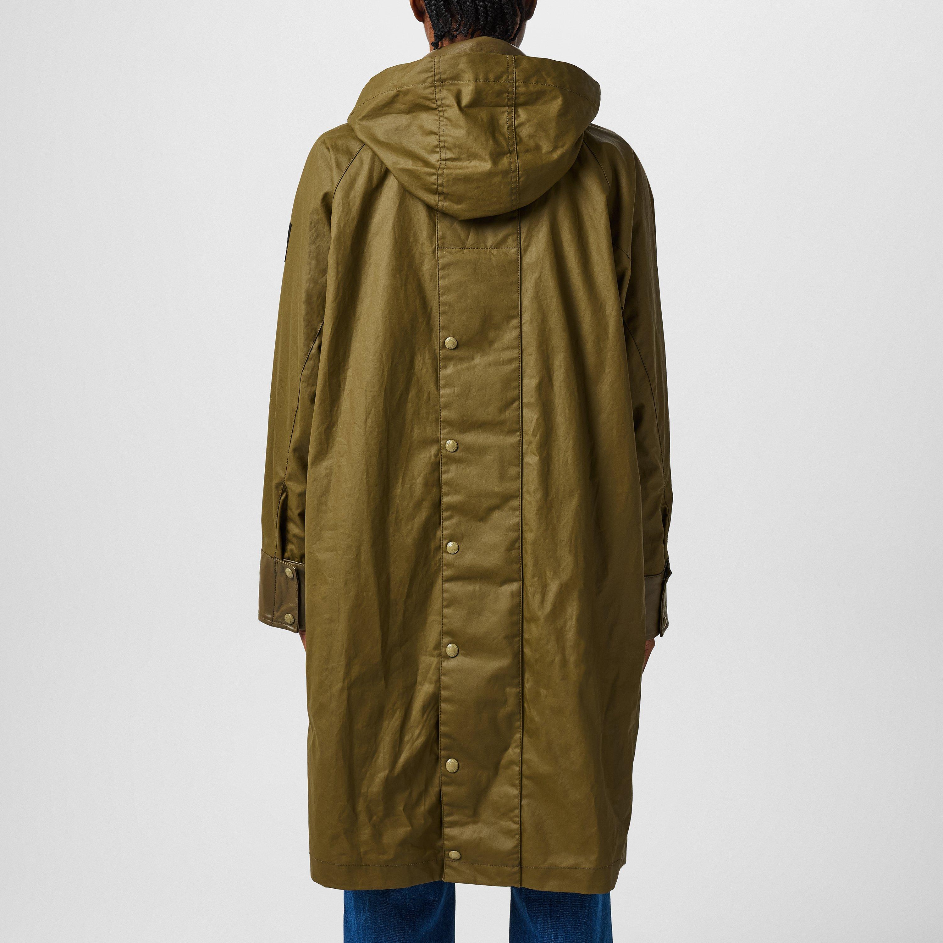 Aloe - Belstaff - Women's Acer Water Resistant Cotton Long Sleeve Mid-Length Wax Jacket - 3