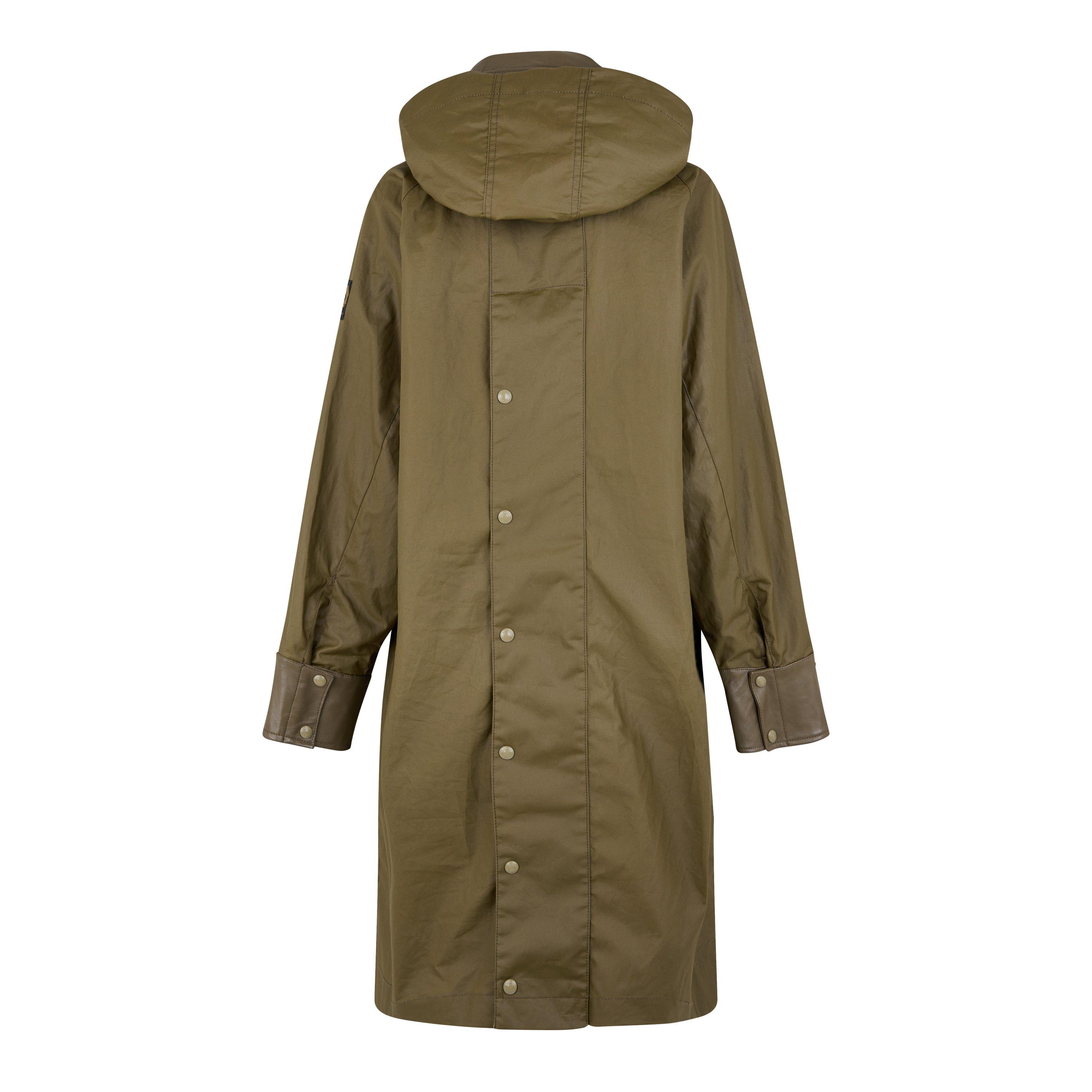 Aloe - Belstaff - Women's Acer Water Resistant Cotton Long Sleeve Mid-Length Wax Jacket - 5