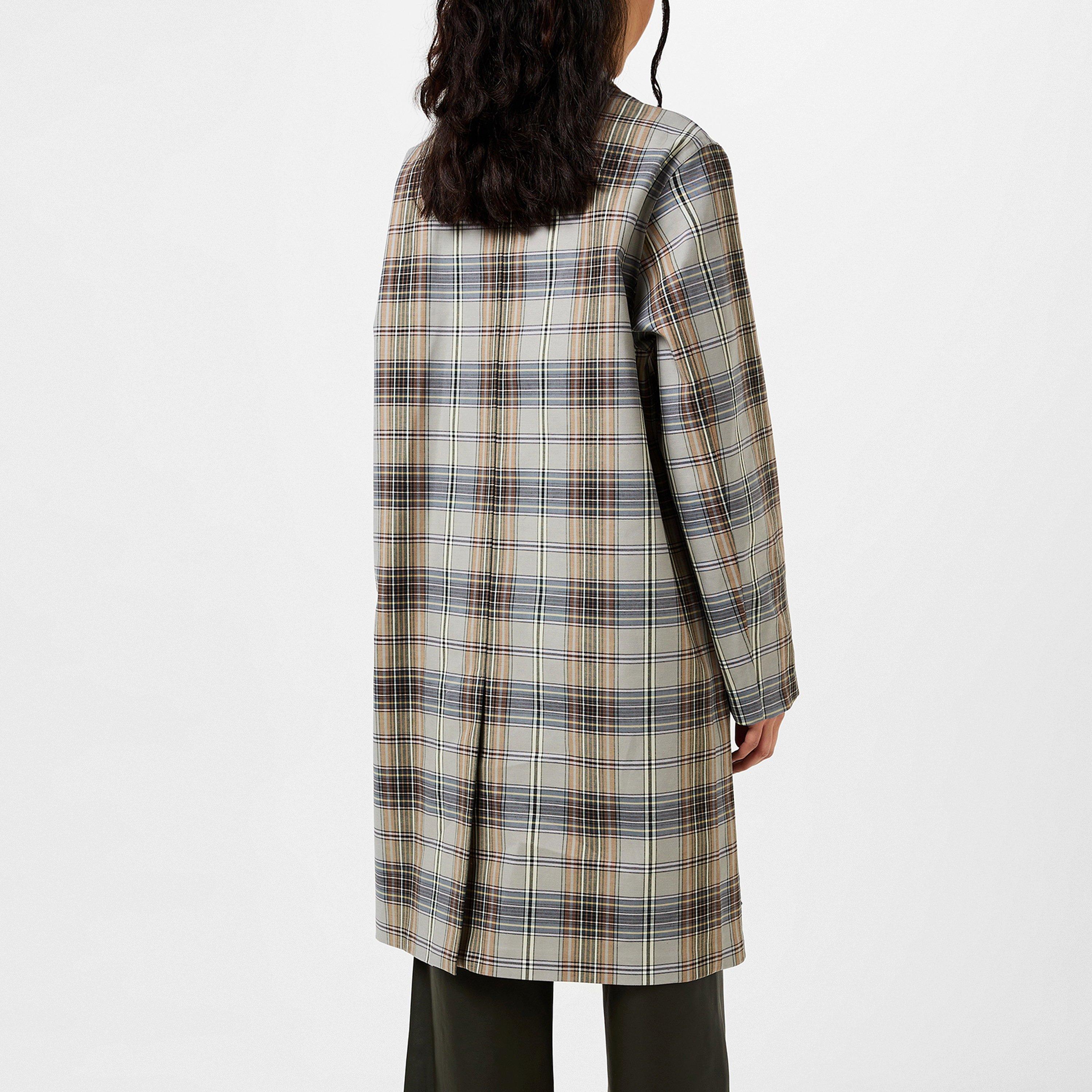 Cloud Grey/Aloe - Belstaff - Women's Ellwood Cotton Mid-Length Long Sleeve Overcoat - 2