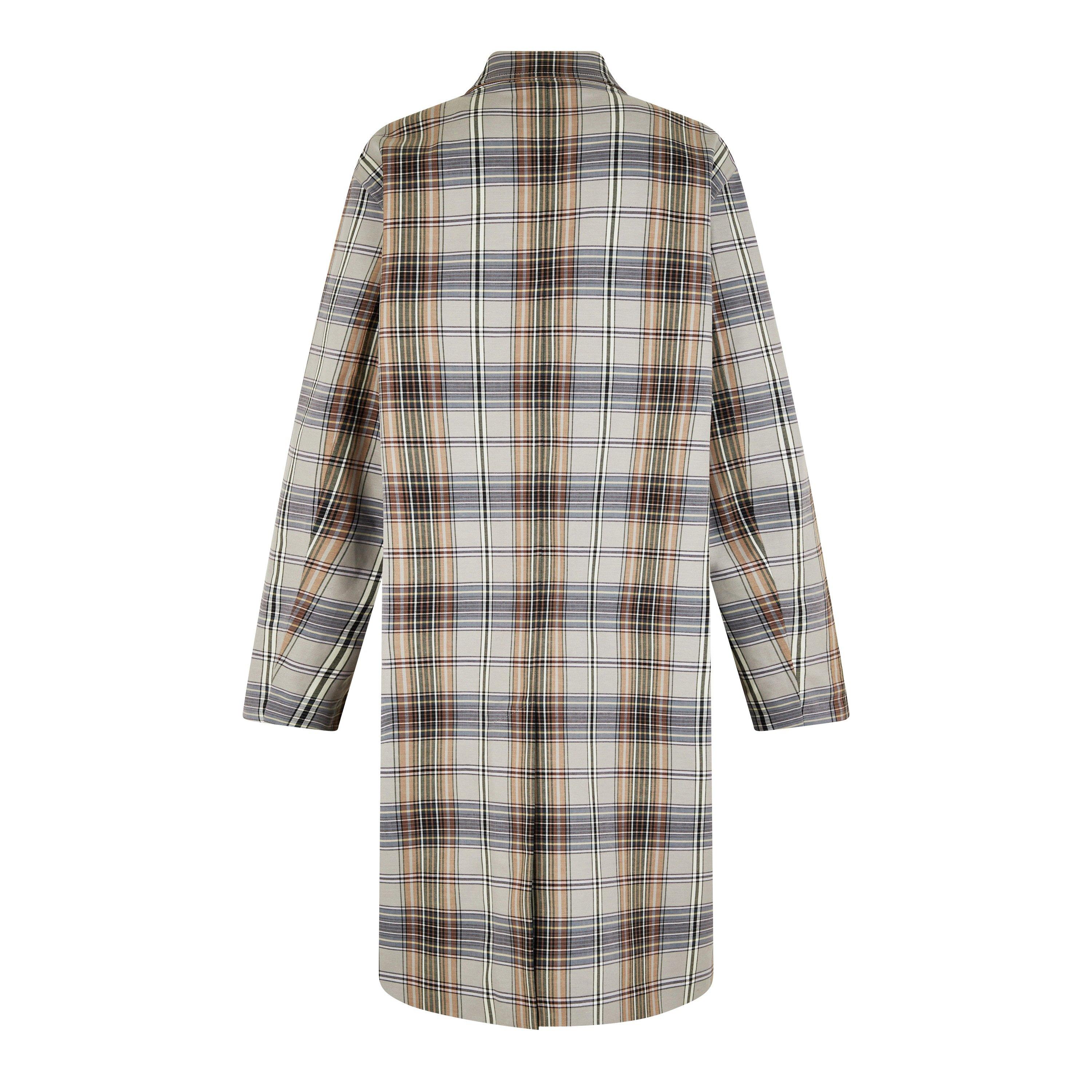 Cloud Grey/Aloe - Belstaff - Women's Ellwood Cotton Mid-Length Long Sleeve Overcoat - 6