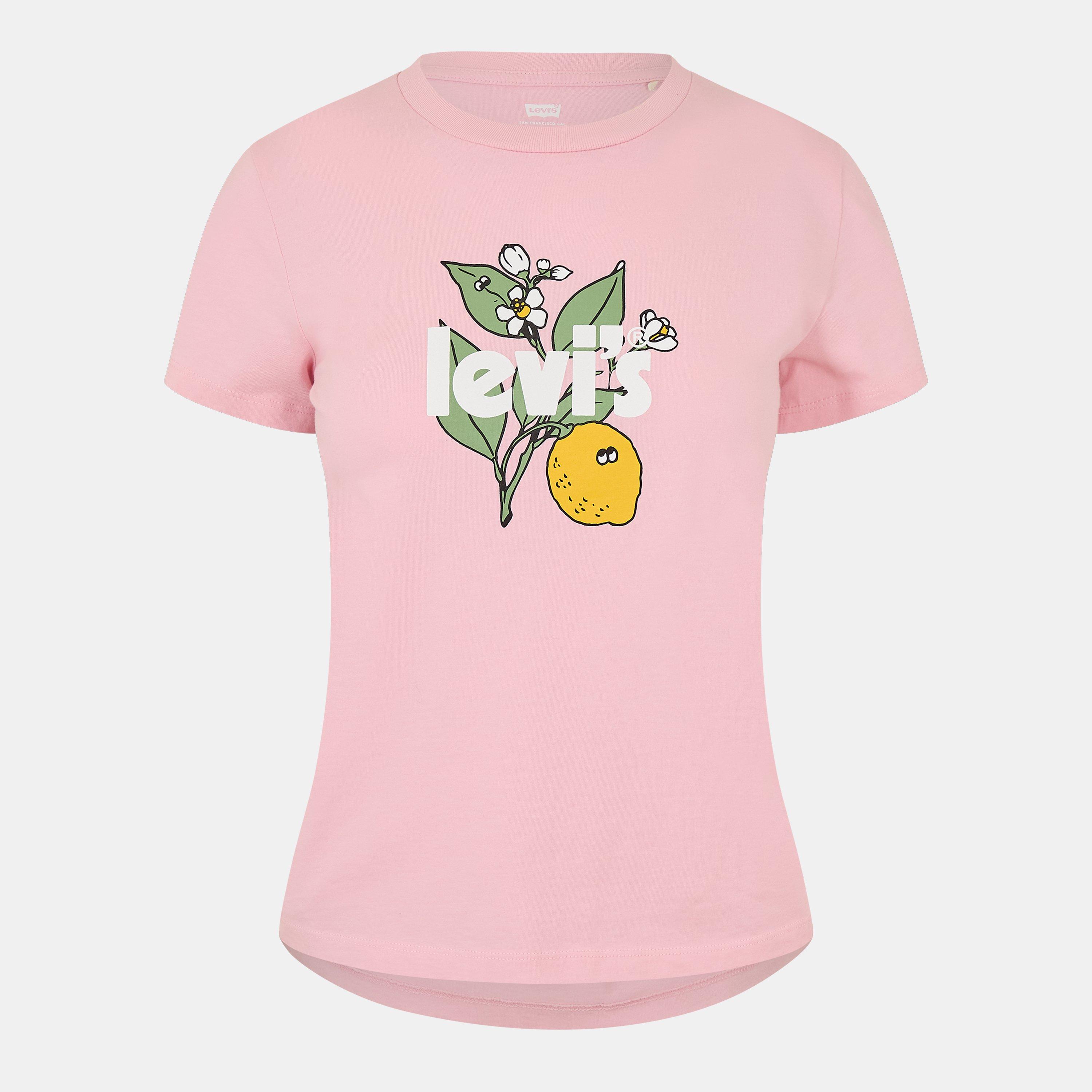 Levis Women's Print T-Shirt - Lemon Rose - 14 (L)