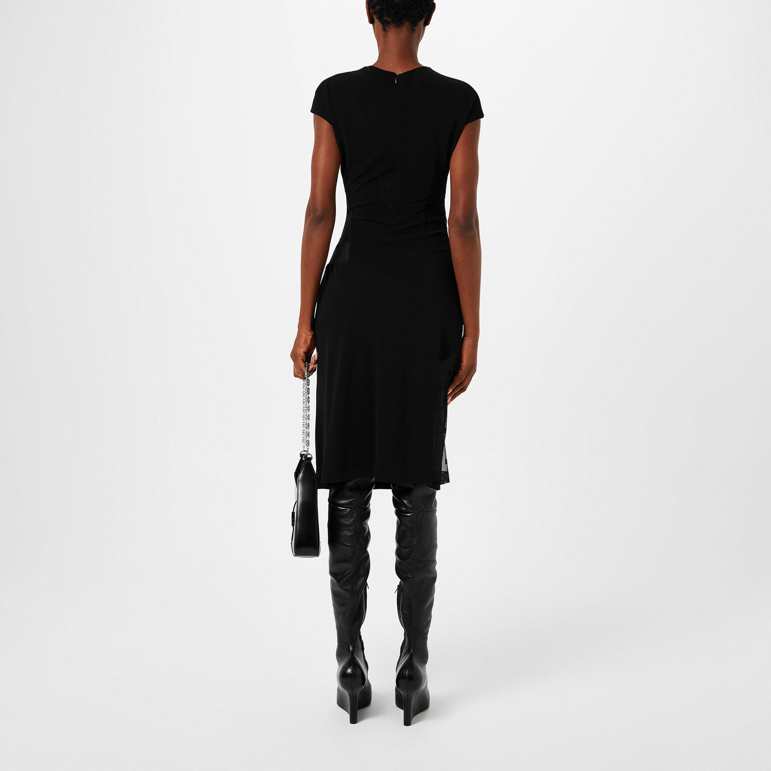 BLACK - GIVENCHY - 4g Tulle Cut Out Dress - 3