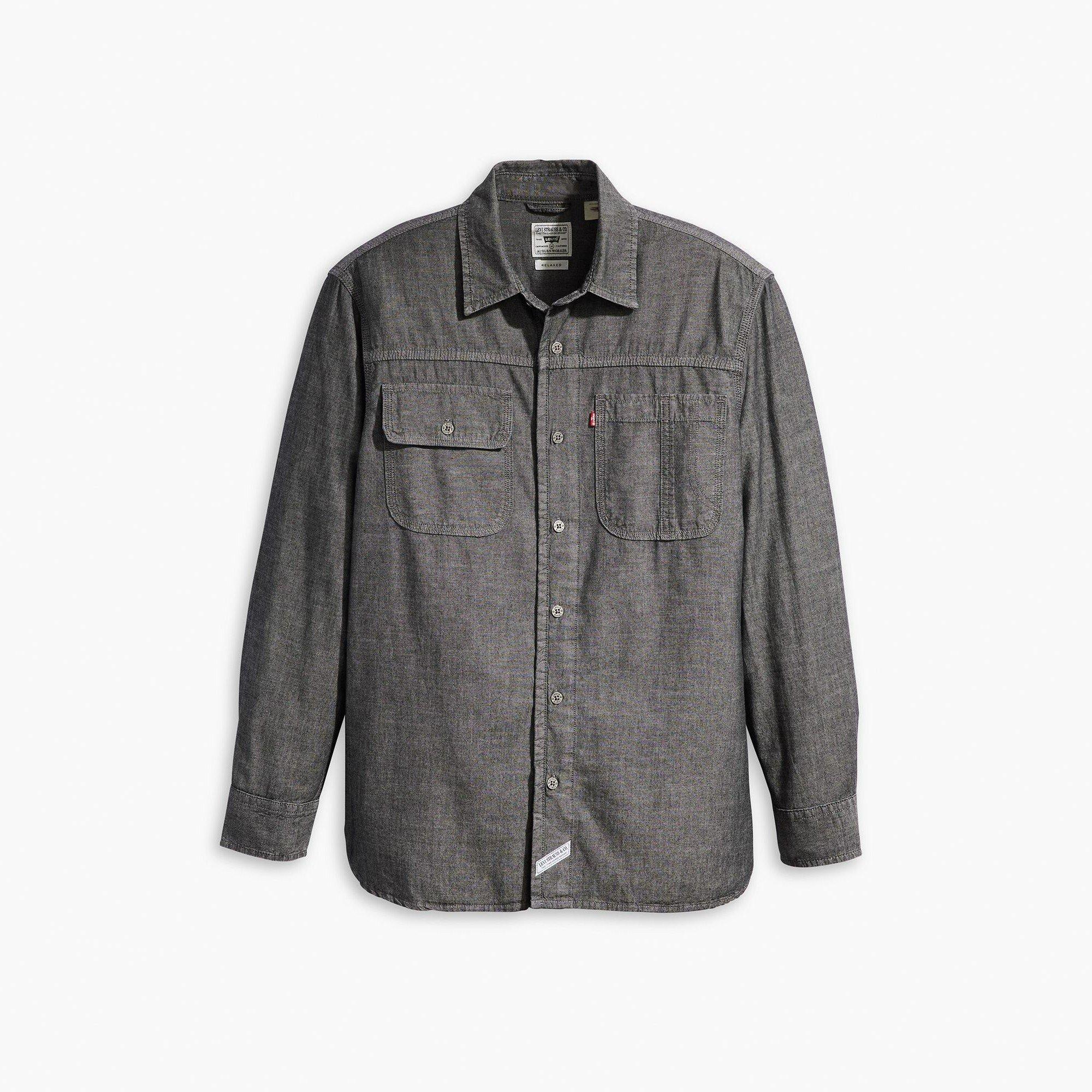 Riley Sort - Levis - Men's Auburn Worker Chambray Long-Sleeve Denim Shirt - 1