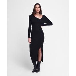 Barbour International Piquet Knitted Midi Dress