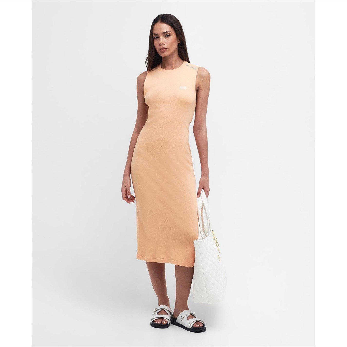 Peach Melba - Barbour International - Hadfield Midi Dress - 3