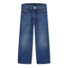 Palm Angels Logo Denim Jeans Juniors