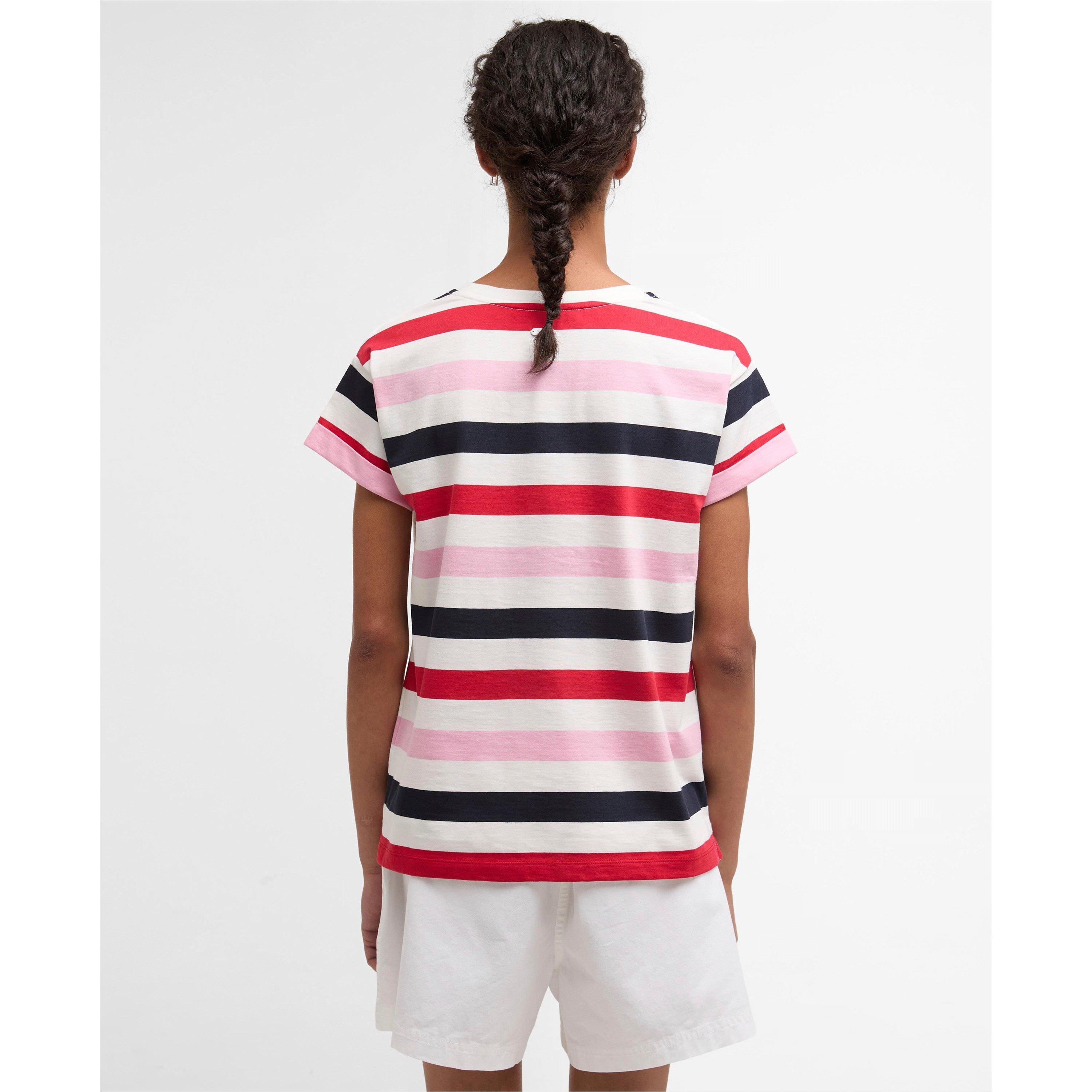 Poppy Red Multi - Barbour - Womens Lyndale T-Shirt - 3