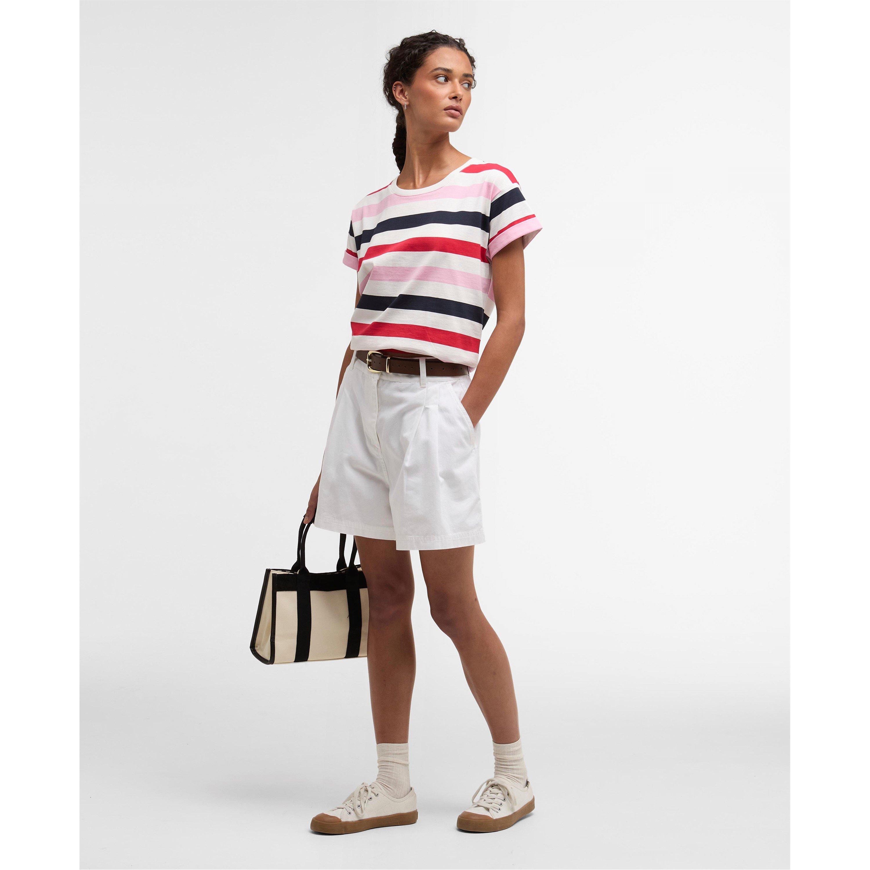 Poppy Red Multi - Barbour - Womens Lyndale T-Shirt - 5