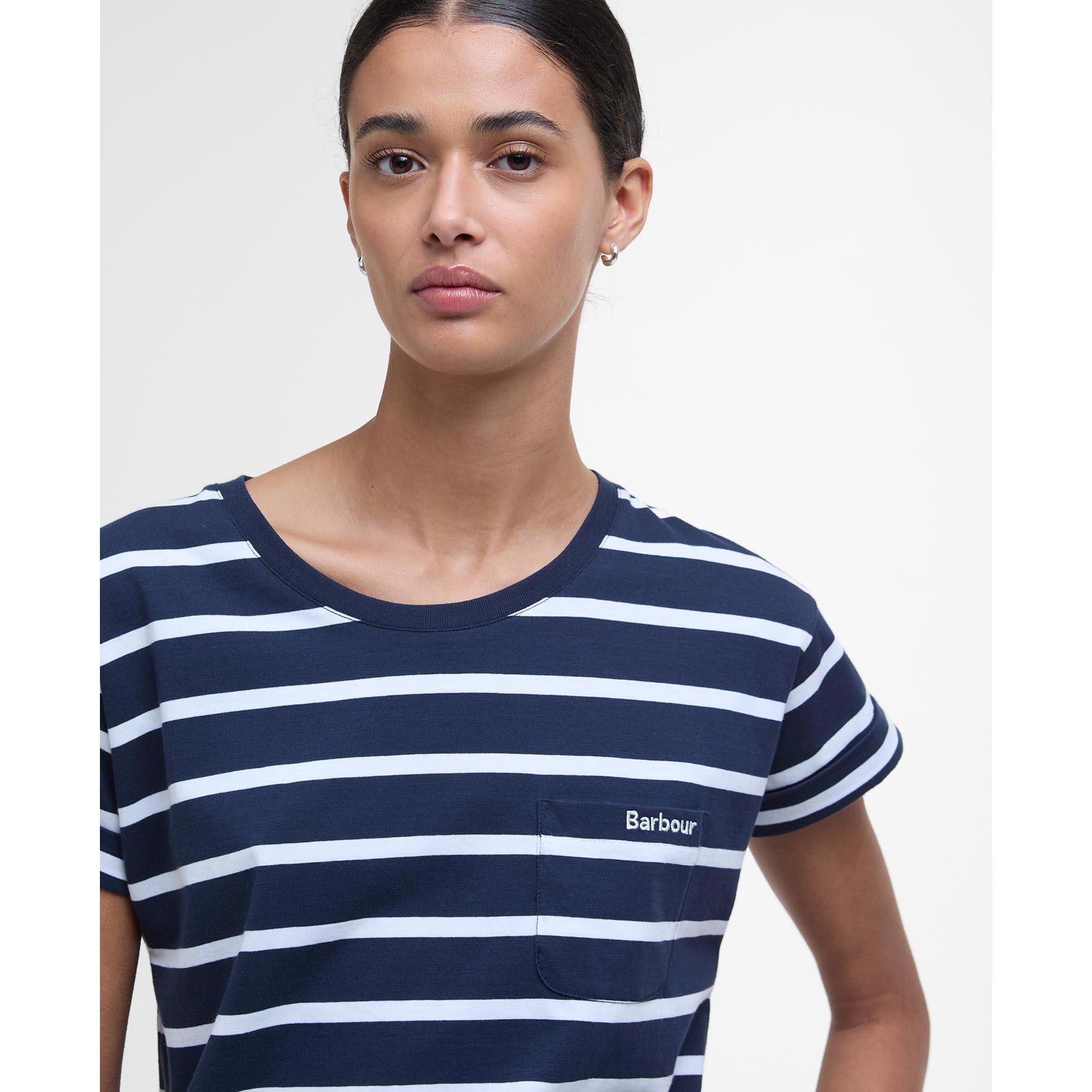 Navy/White - Barbour - Otterburn Stripe T-Shirt - 4