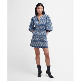 Barbour Edit Bowhill Patchwork Denim Mini Dress