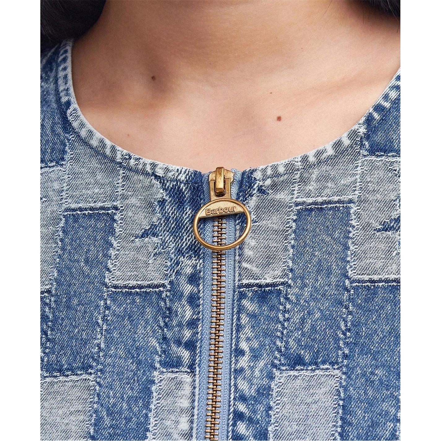 Patchwork Denim - Barbour - Edit Bowhill Patchwork Denim Mini Dress - 5