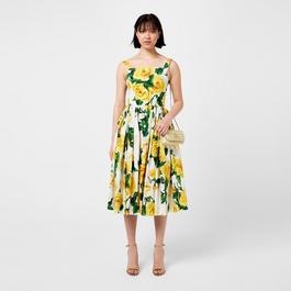 Dolce and Gabbana Floral Print Midi Dress