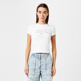 Dolce and Gabbana Cropped Logo T Shirt