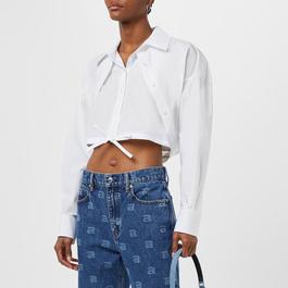 Alexander Wang Double-Layered Cropped Shirt