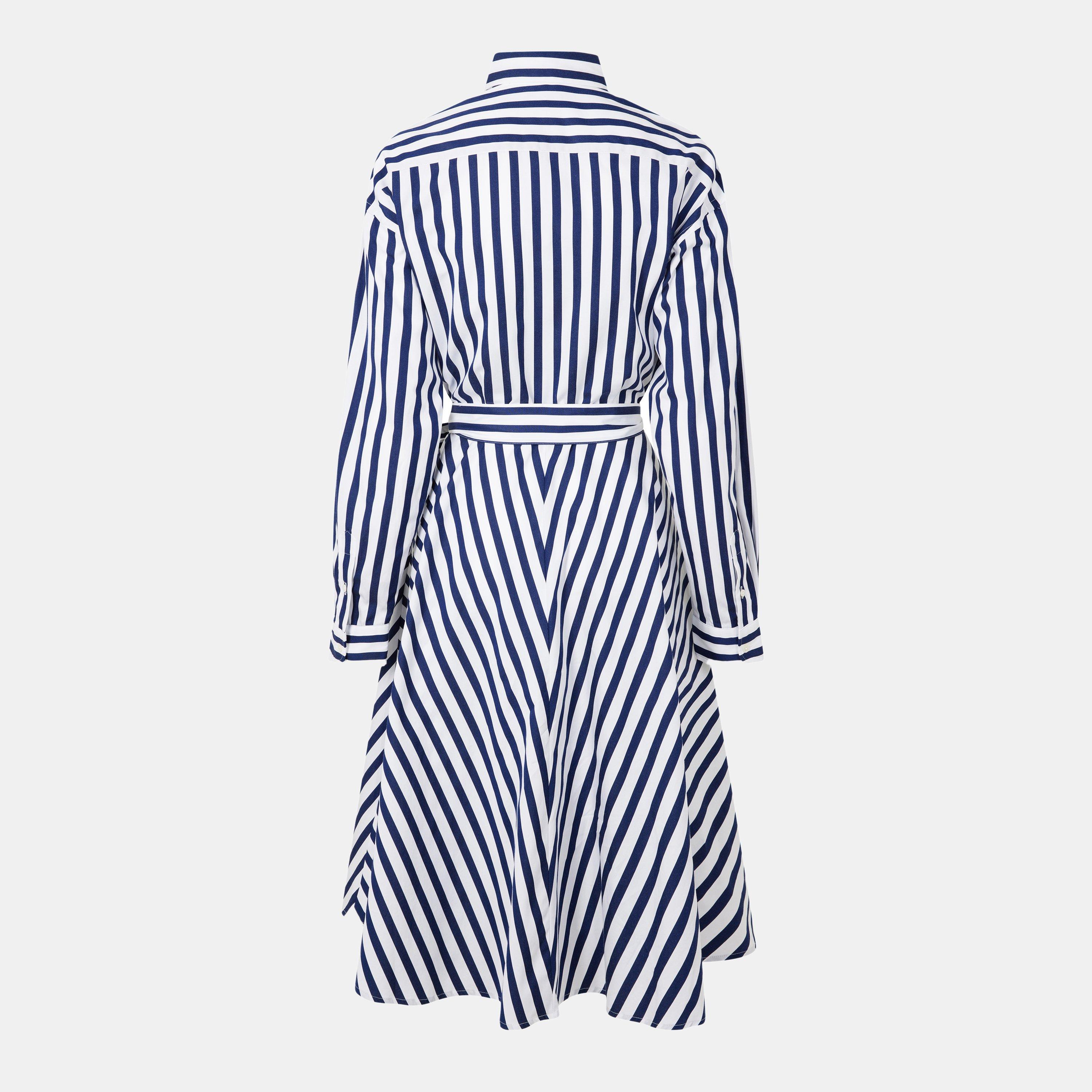 970A Navy/White - Polo Ralph Lauren - Ela Belted Shirt Dress - 2