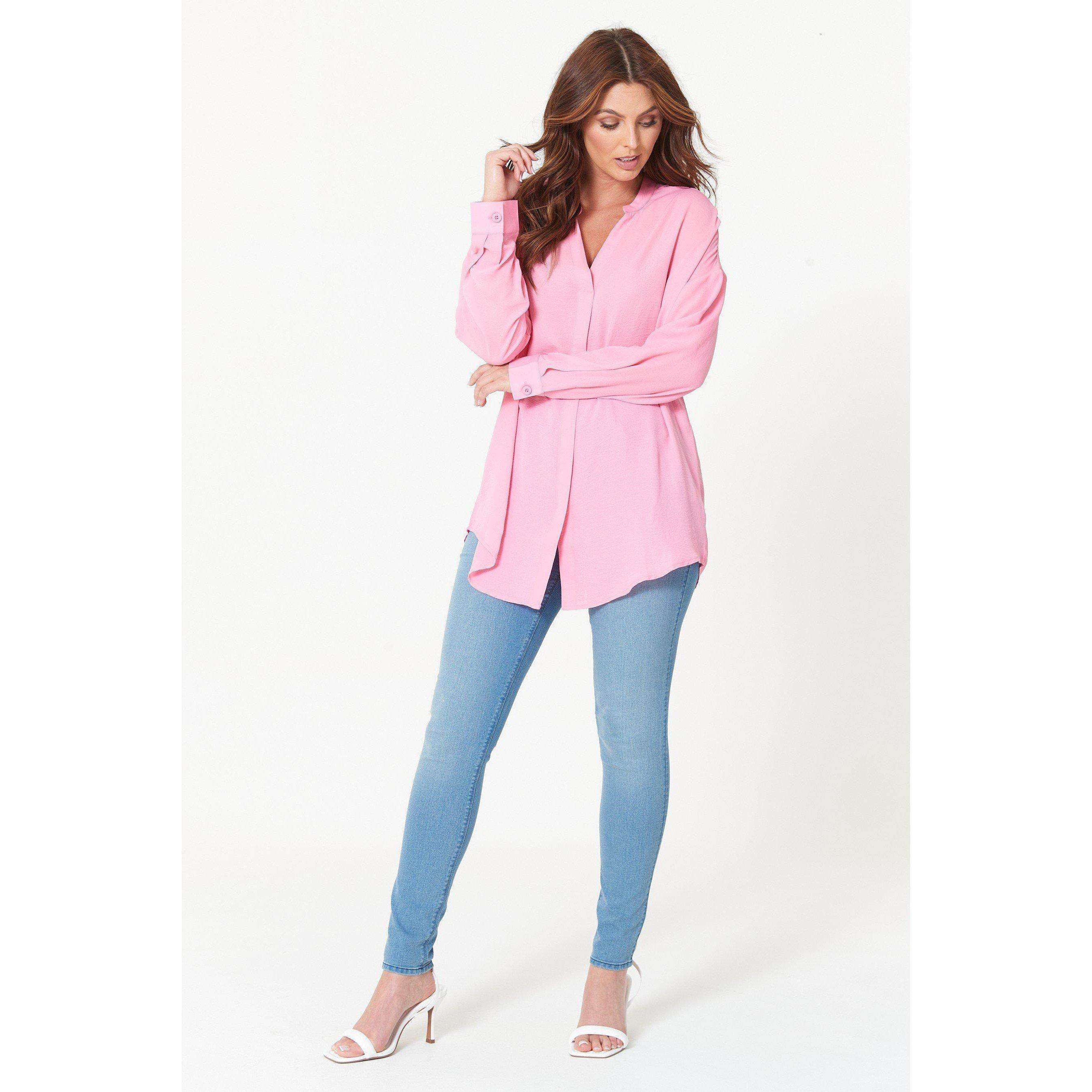 Pink - Be You - Long-Sleeve V-Neck Blouse - 2