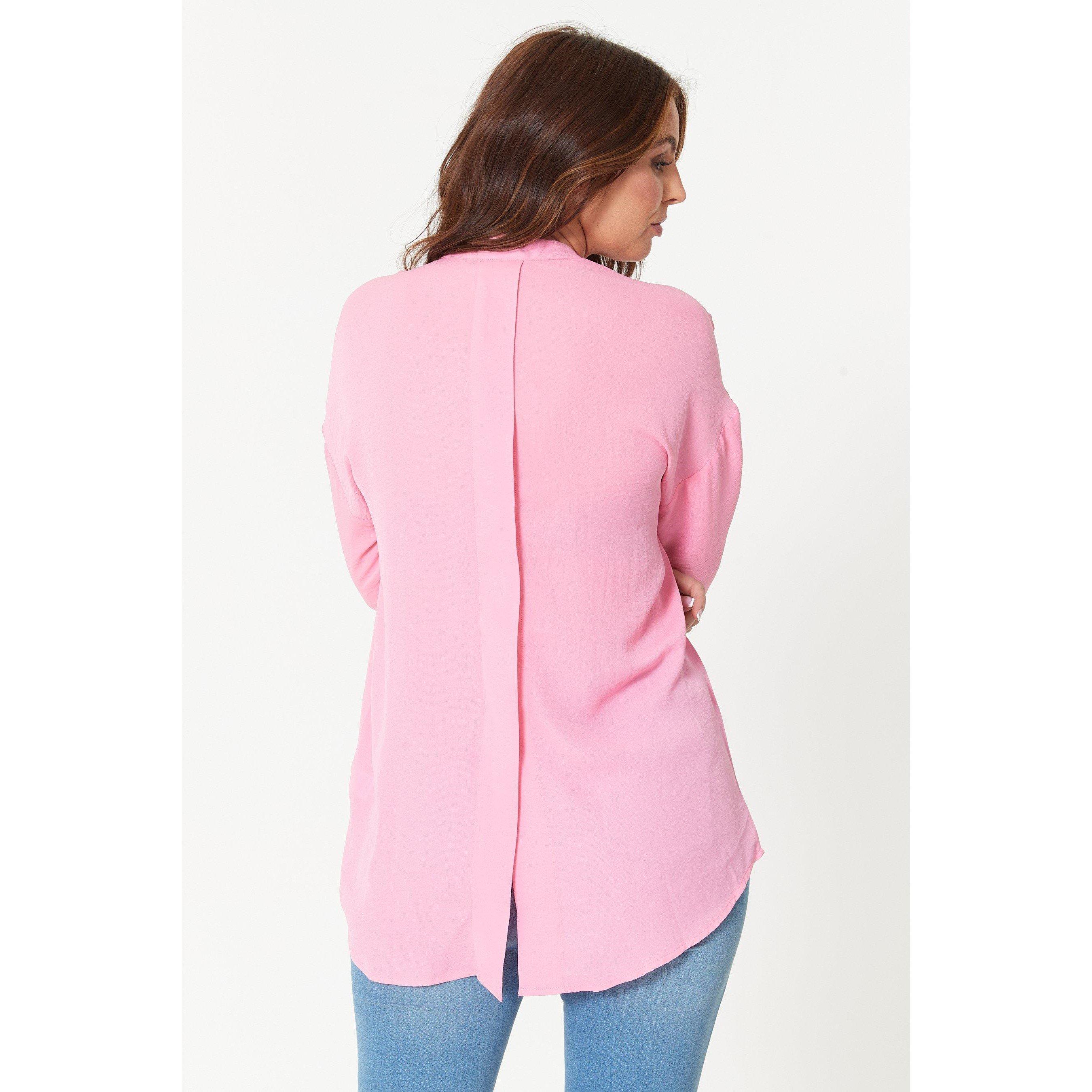 Pink - Be You - Long-Sleeve V-Neck Blouse - 4