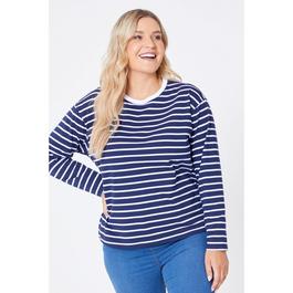 Be You Ladies Long Sleeve Stripe T Shirt