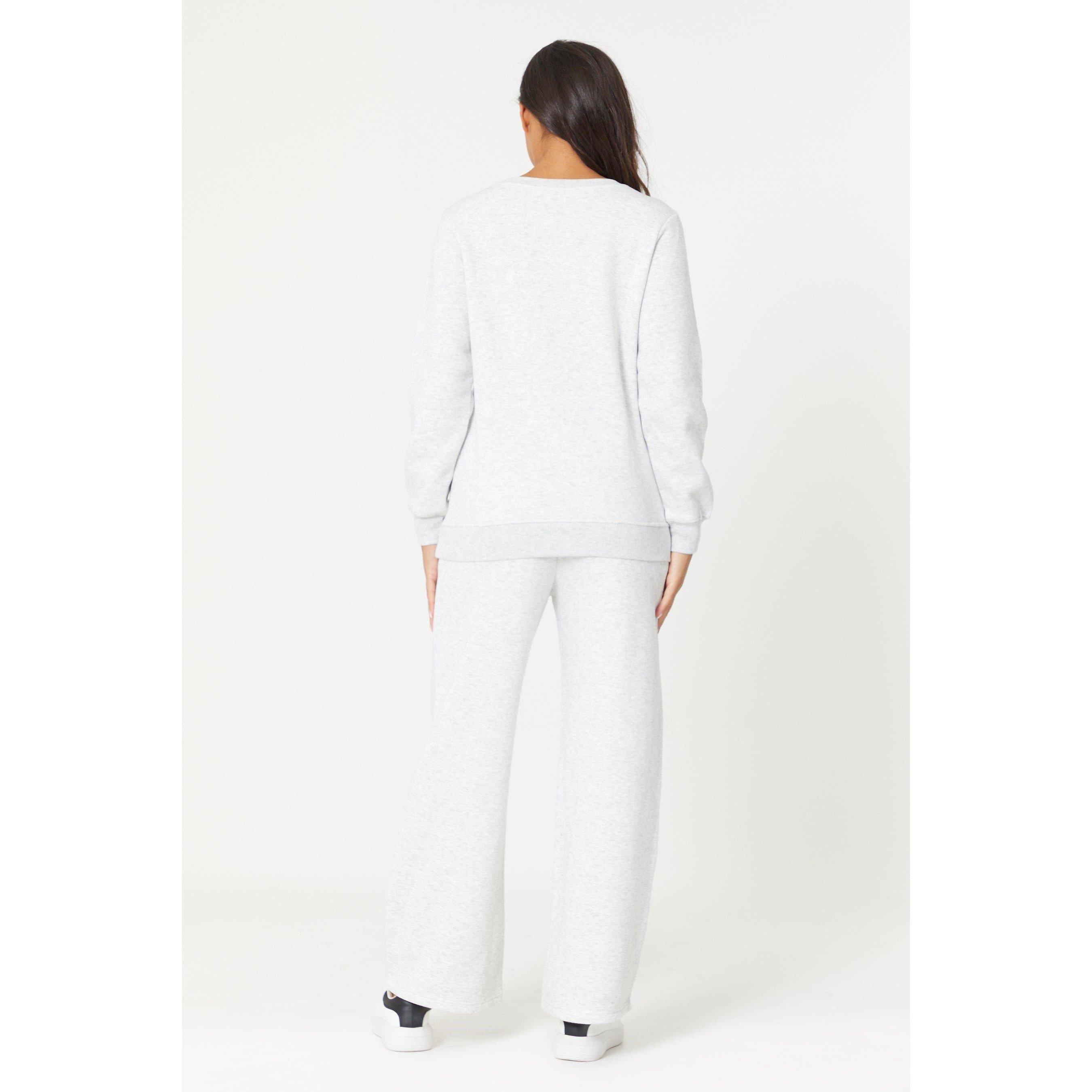 Grau - Be You - Houston Slogan Sweatshirt Coord - 3