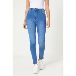 Be You Ladies Hallie High Waist Mid Wash Jean