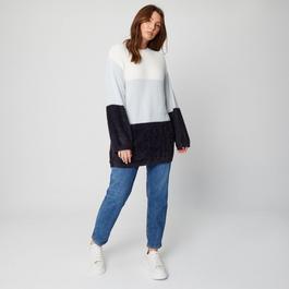 Be You Ladies Colour Block Jumper