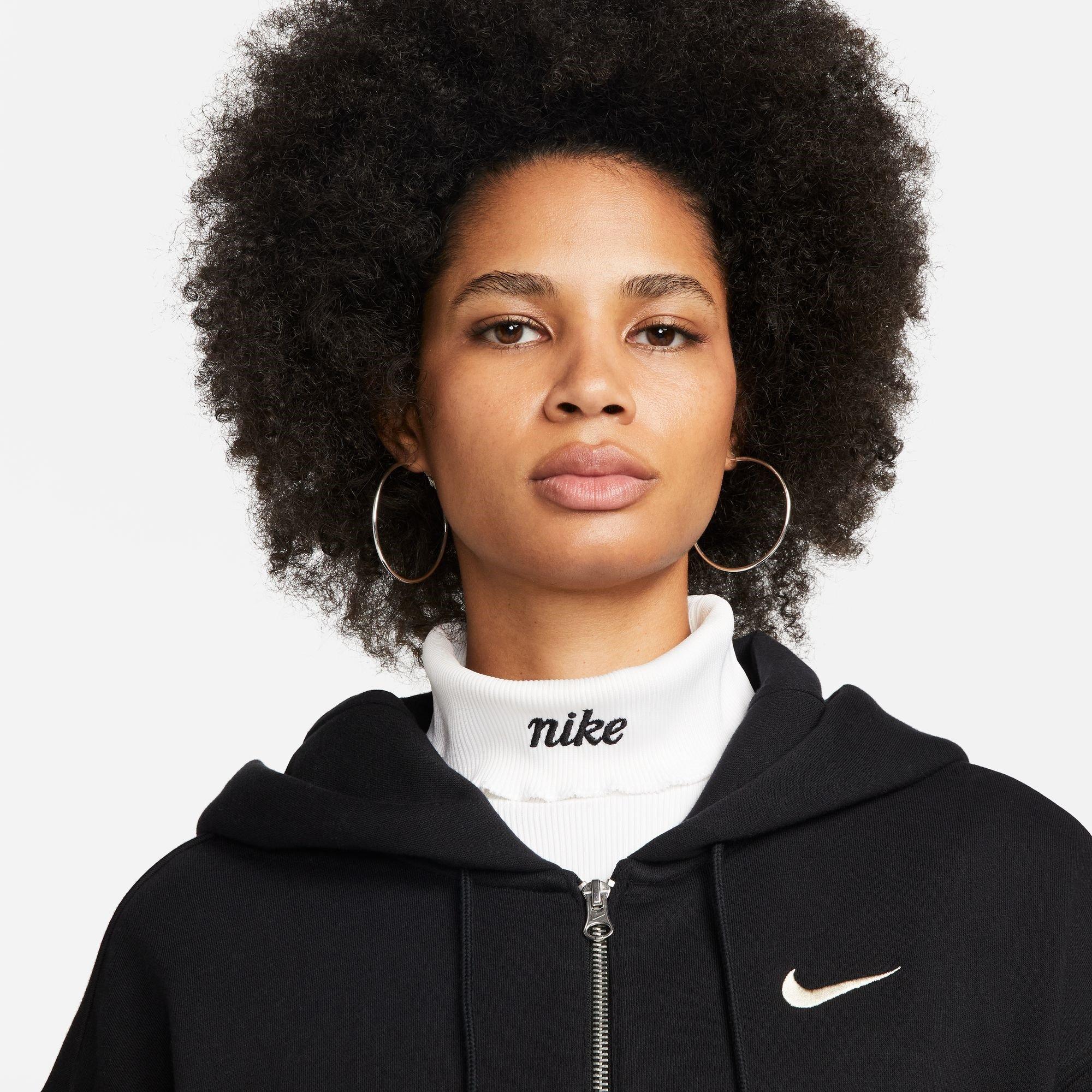 Crna - Nike - Sportswear Phoenix Fleece Women's Oversized Full-Zip Hoodie - 5
