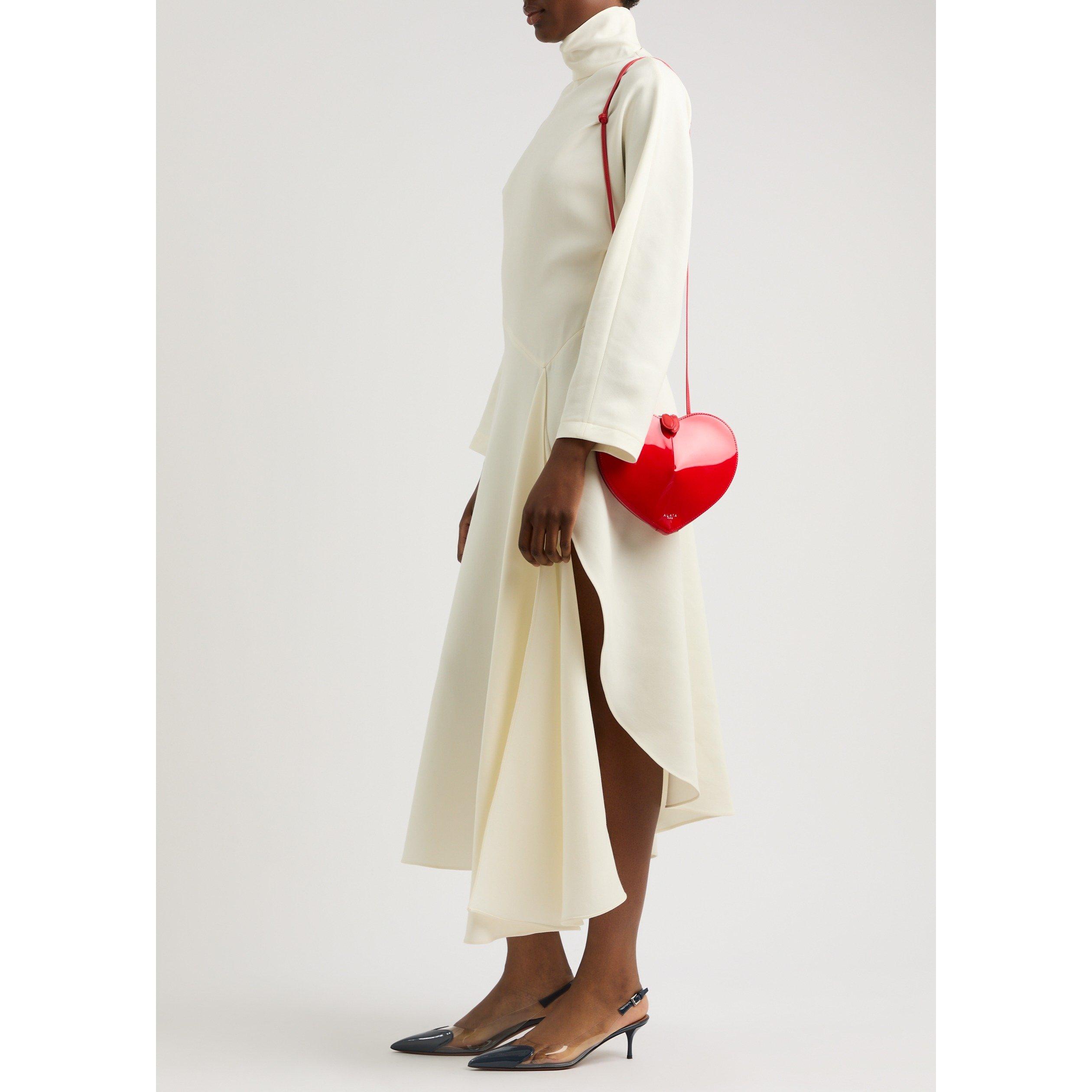 WHITE - Alaia - Women's Long-Sleeve Silk Midi Dress - 5