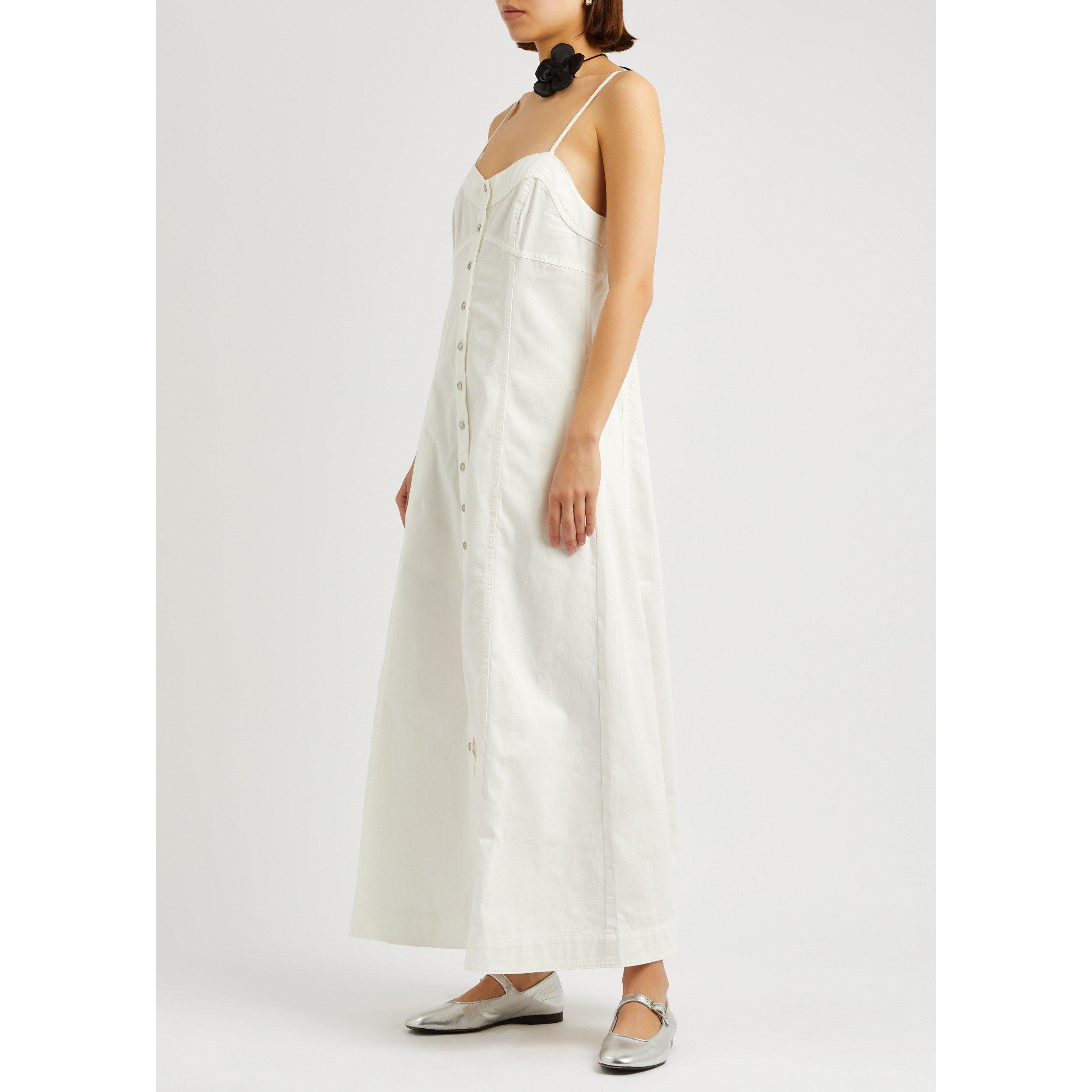 IVORY - Free People - Women's Just Jill Cotton Denim Maxi Dress - 2