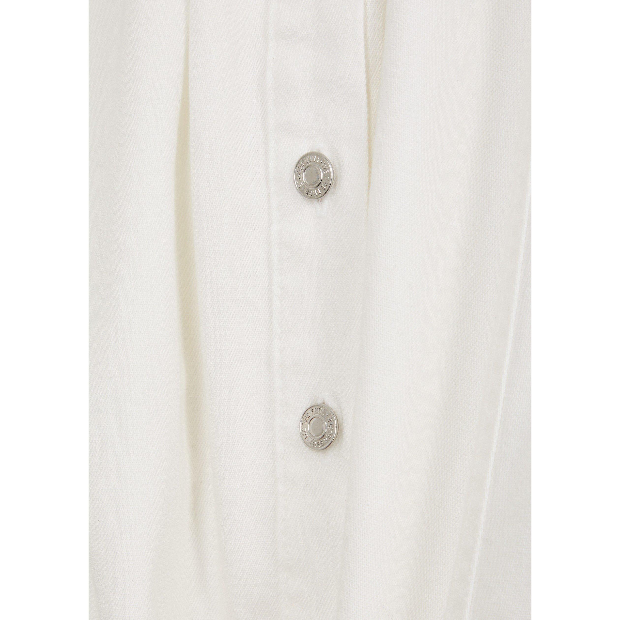 IVORY - Free People - Women's Just Jill Cotton Denim Maxi Dress - 4