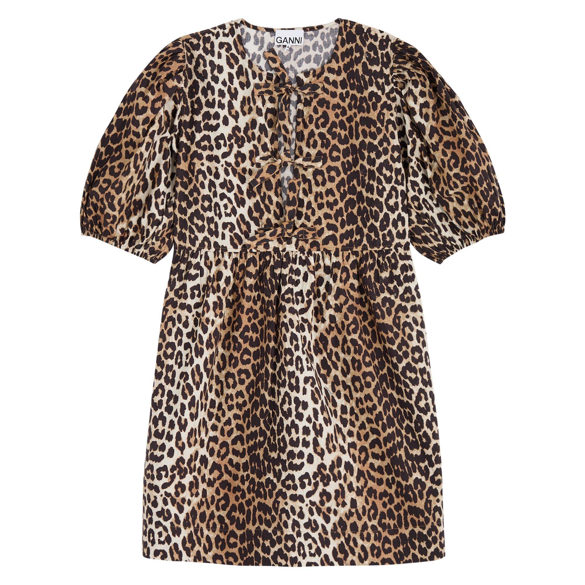 LEOPARD - Ganni - SD Tie String Mini Dress