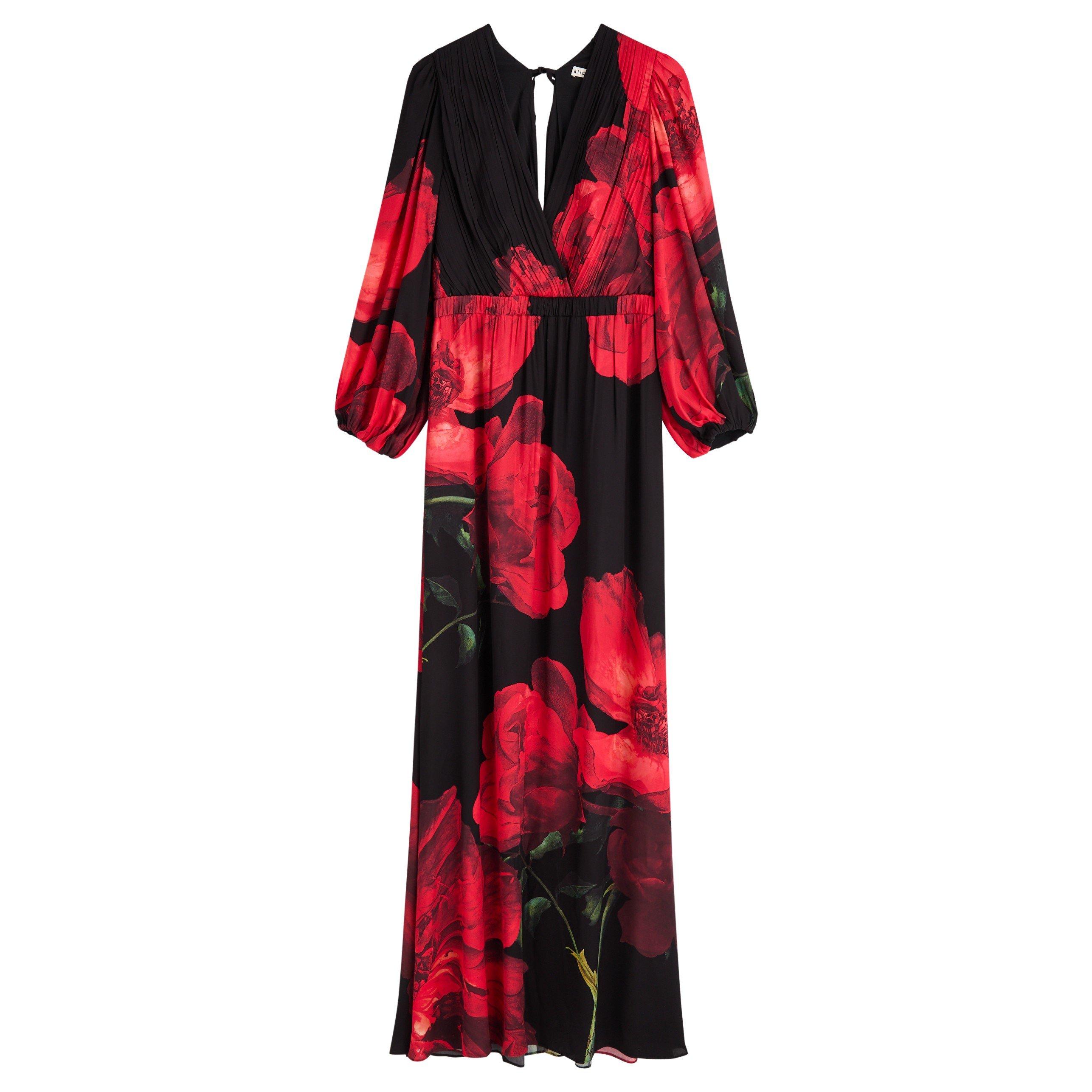 RED AND OTHER - Alice And Olivia - LD CLARISSA V NK MAXI DRESS