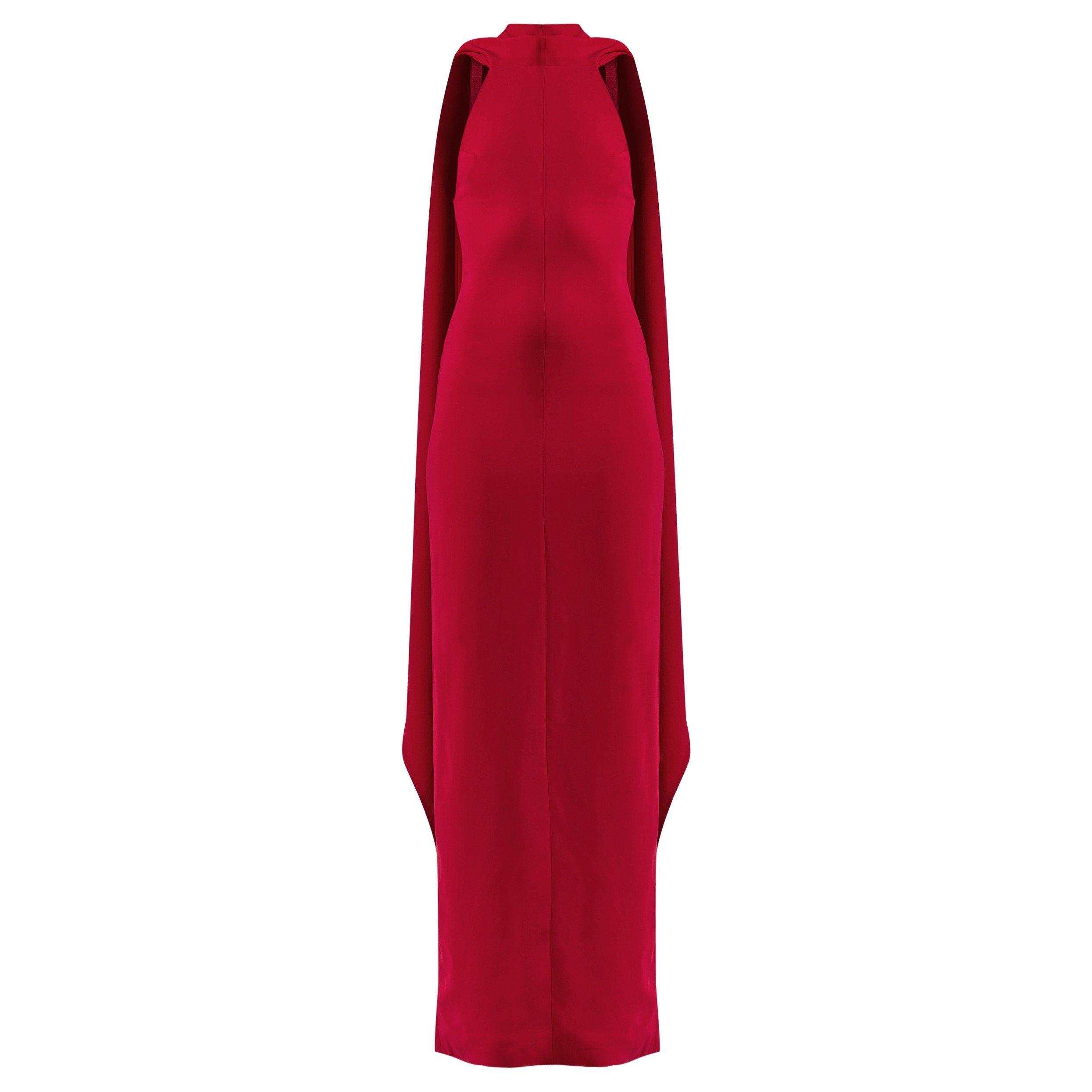DARK RED - Solace London - EMERSON MAXI DRESS