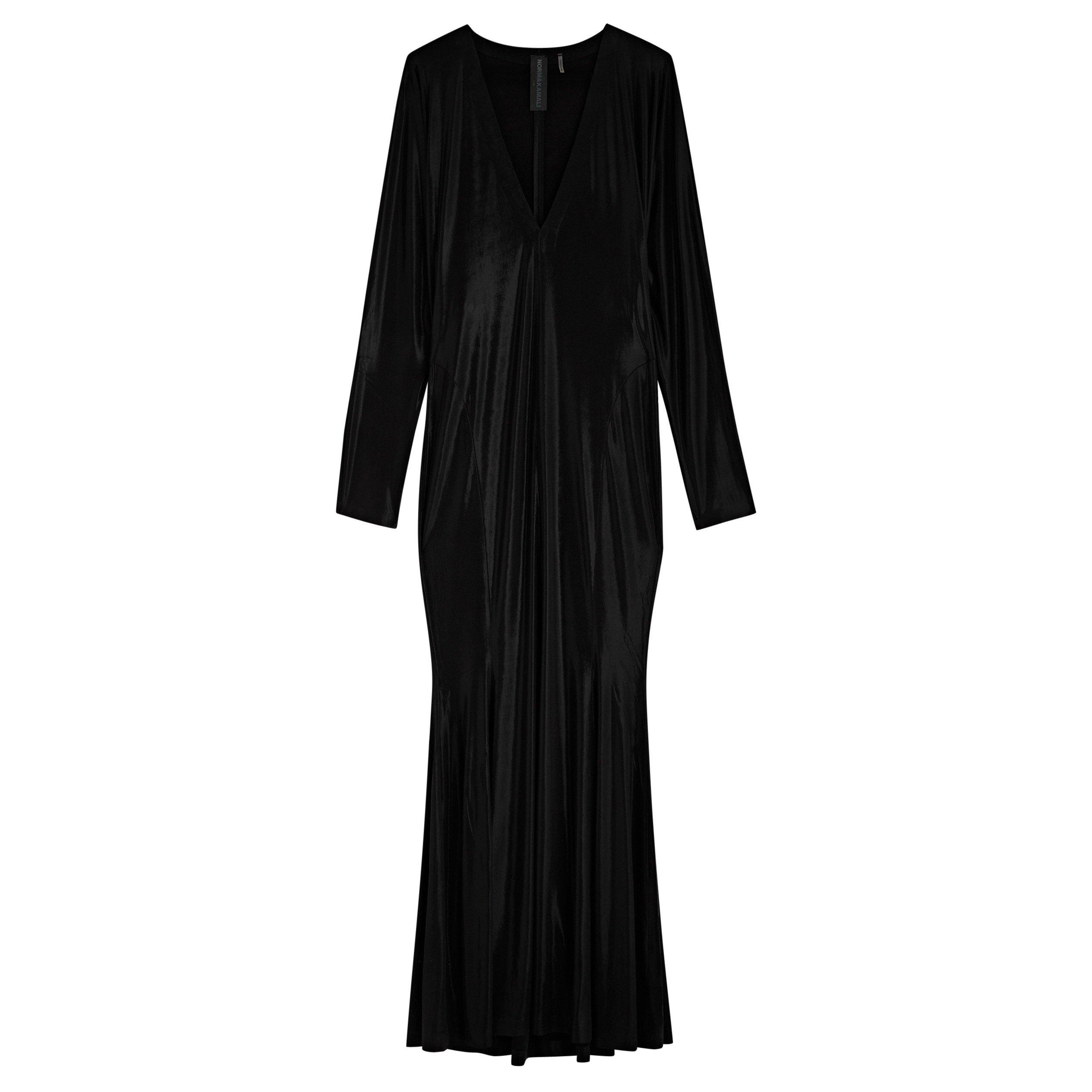 BLACK - Norma Kamali - DOLMAN V NECK FISHTAIL GOWN