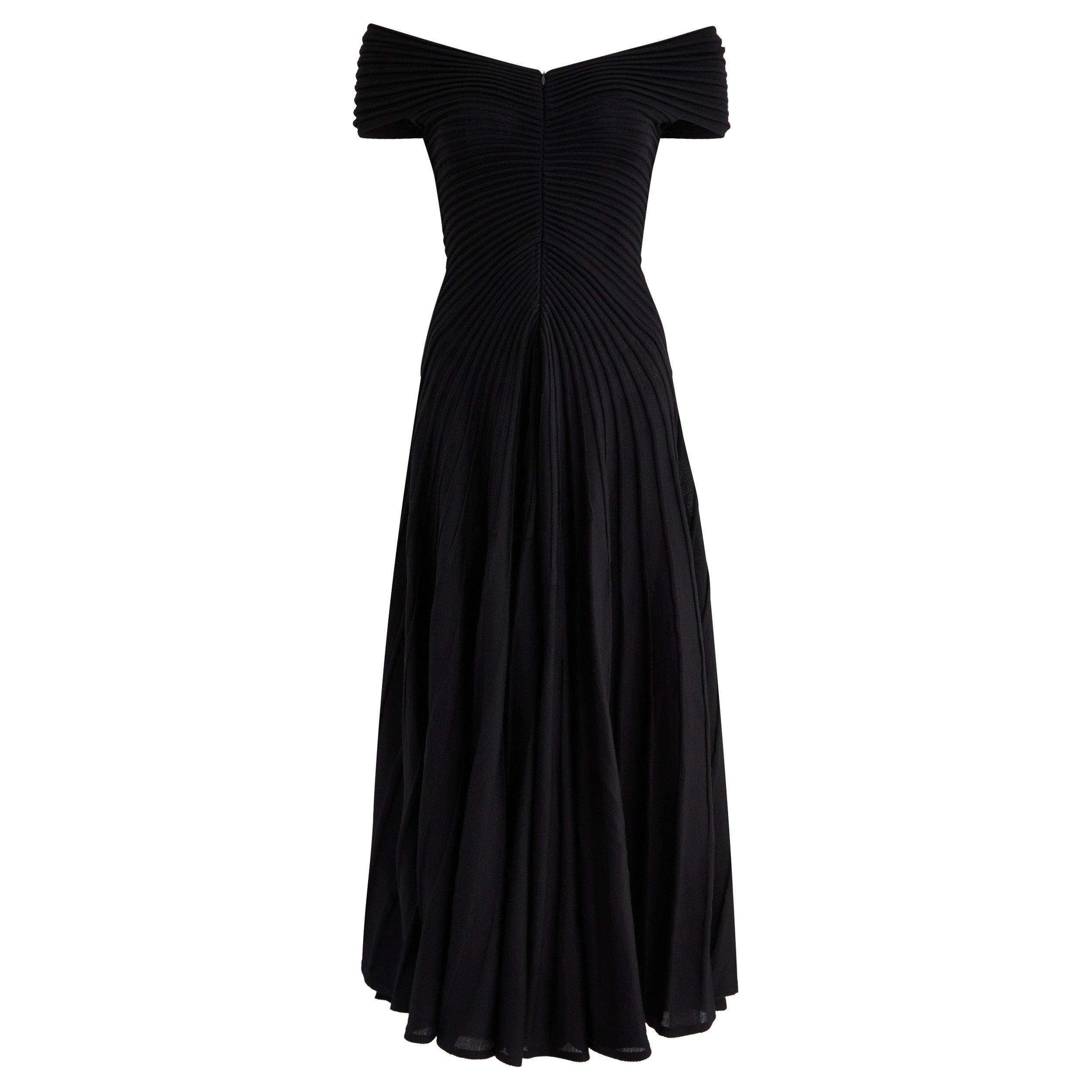 BLACK - Alaia - VNECK MAXI DRESS