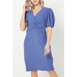 Be You Ladies Stretch Crepe Knot Front Dress