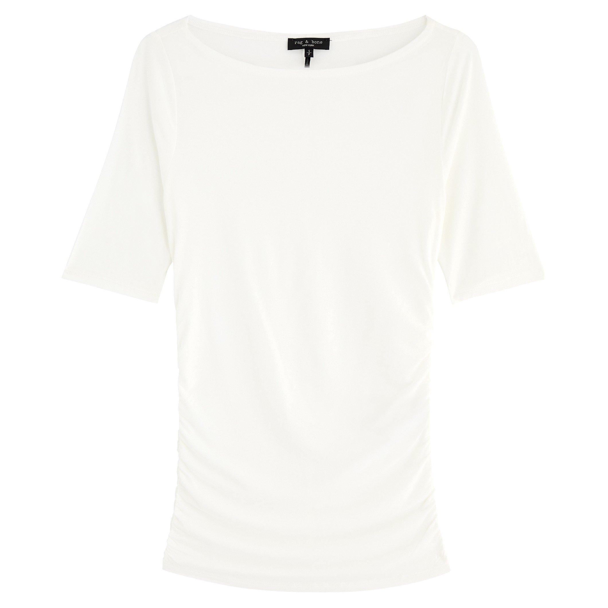 WHITE - Rag and Bone - TO LUCA SHIRRED SHORTSLEEVE