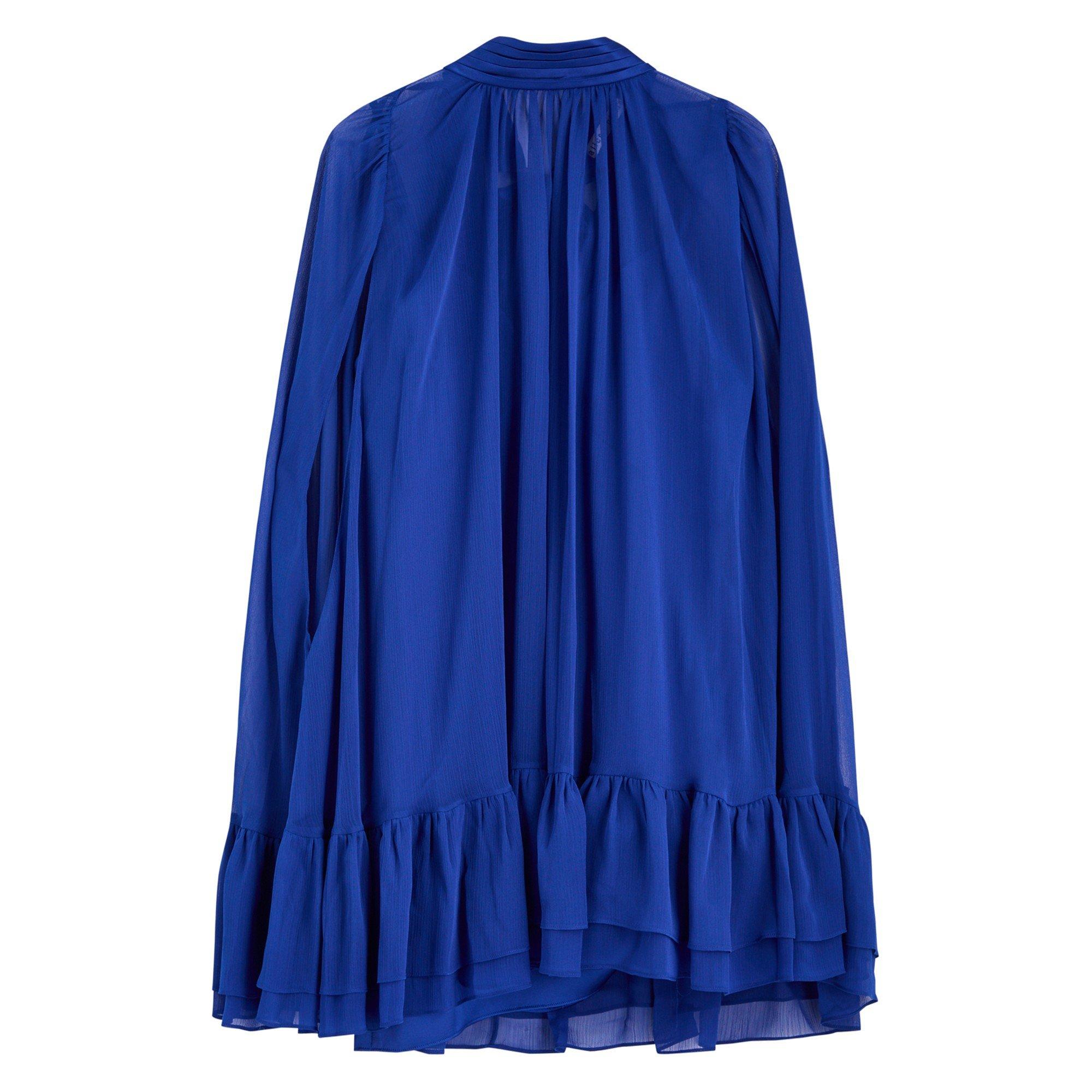 BLUE - Alice And Olivia - SD ZENON TIE NK CAPE MINI DRS