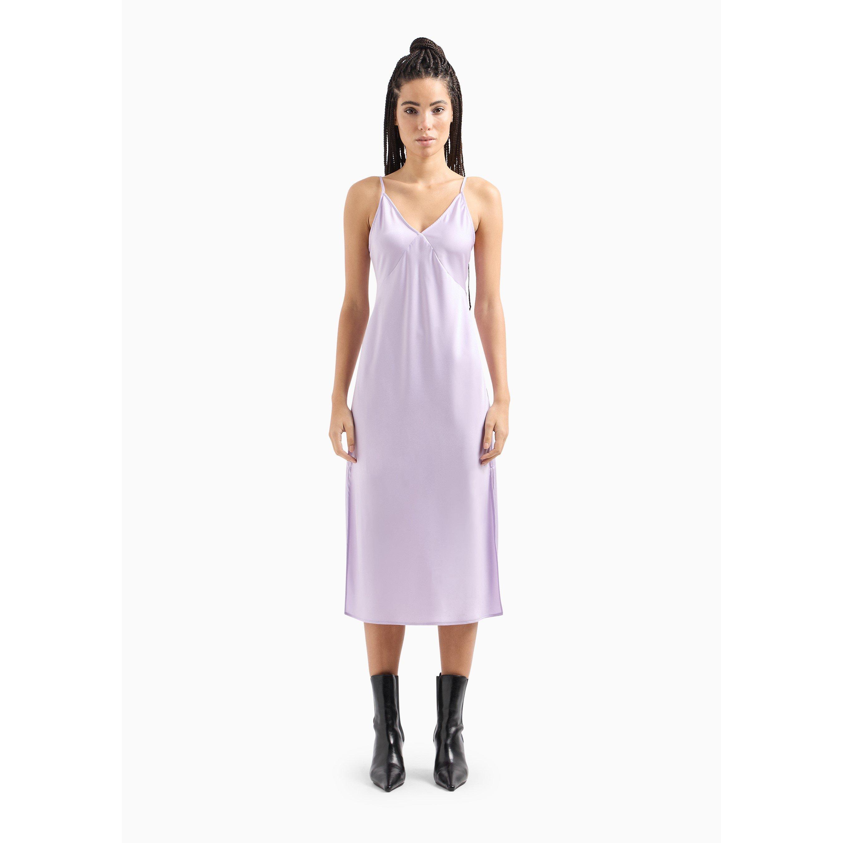 Lilac 1354 - Armani Exchange - Shiny Satin Midi Dress - 1