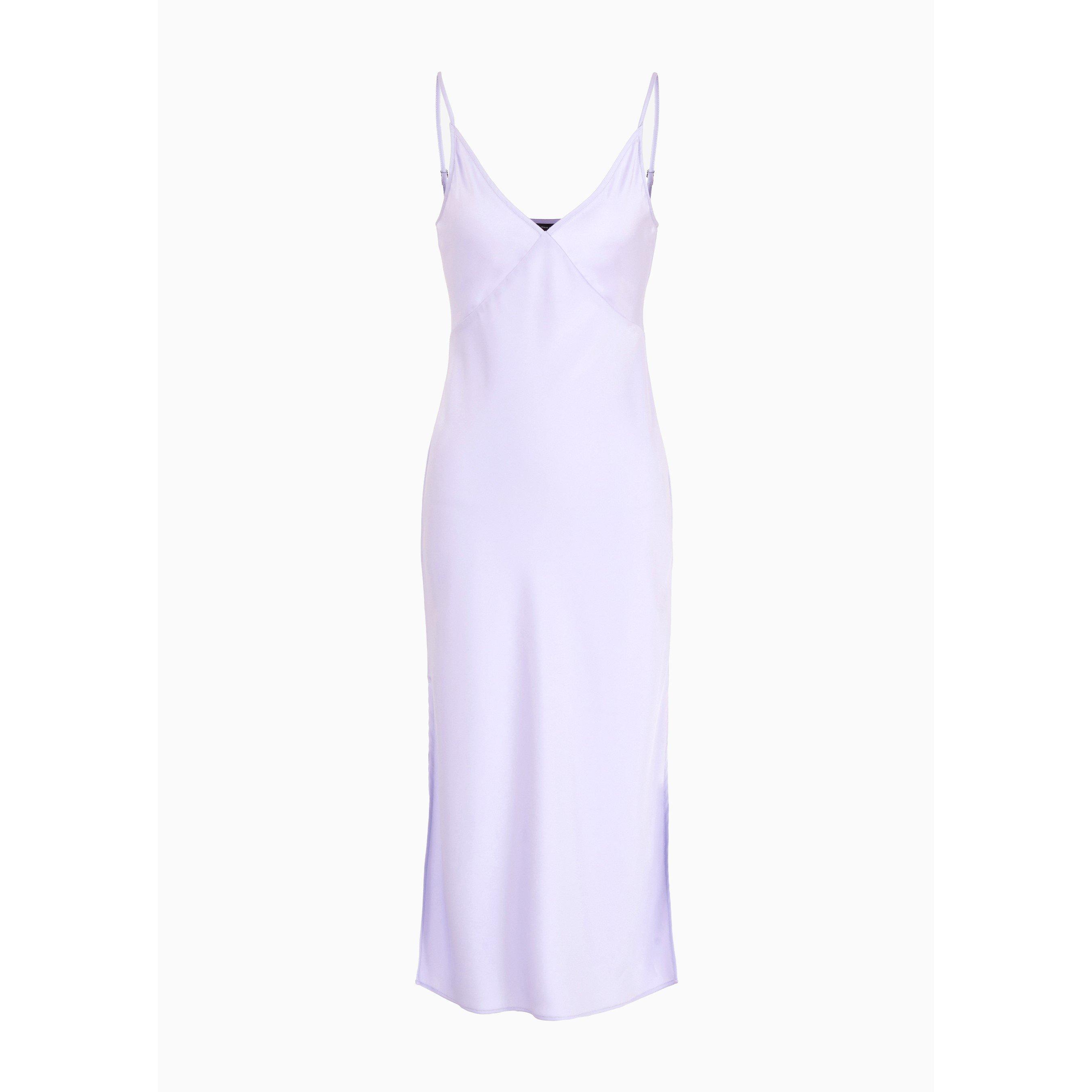 Lilac 1354 - Armani Exchange - Shiny Satin Midi Dress - 5