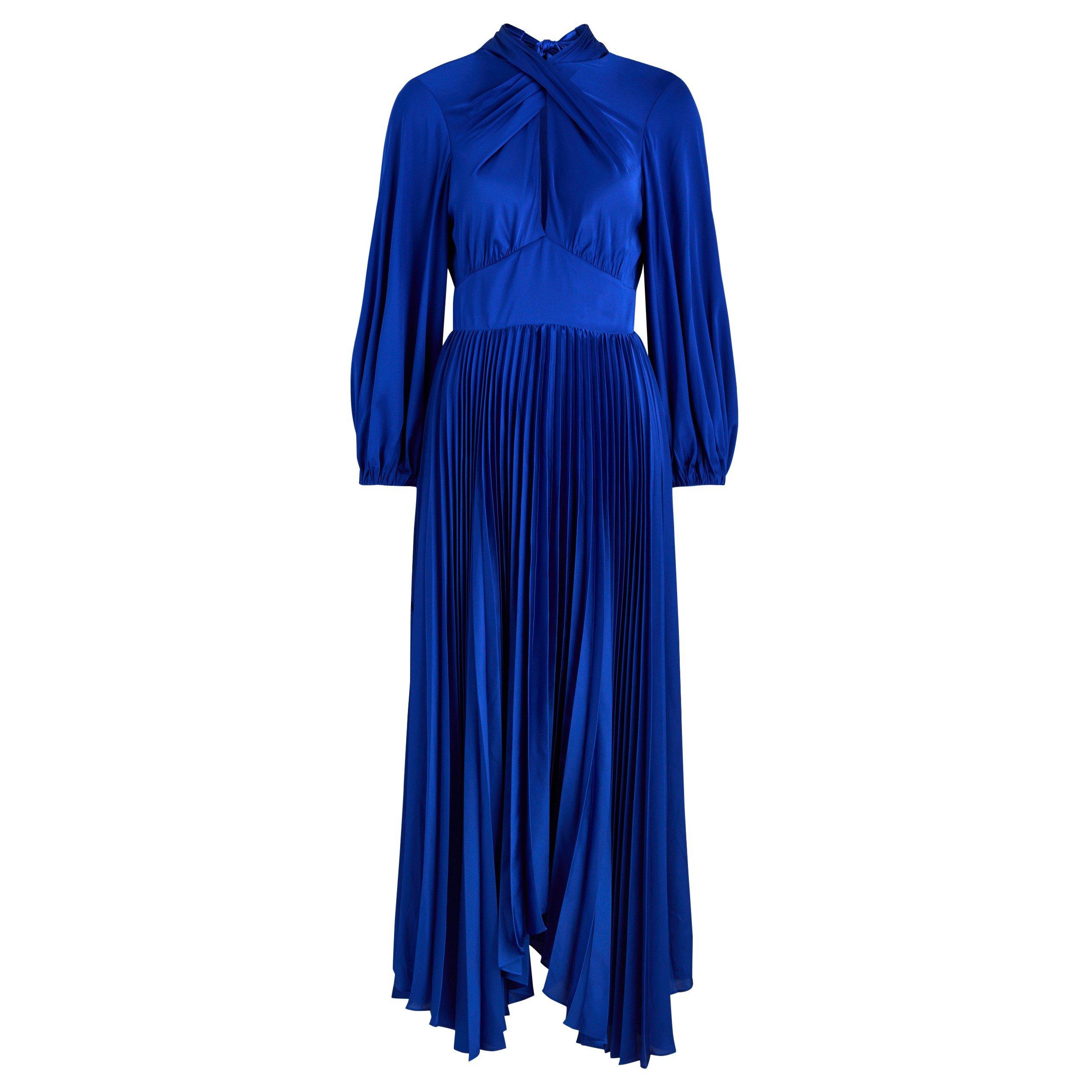 BLUE - Alice And Olivia - LD LS MAHOGANY TWIST MAXI DRES